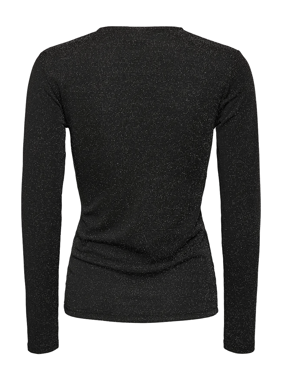 Mamalicious - MLMINDY GLITTER TESS LS JRS TOP 2F - oberteile - black - 1