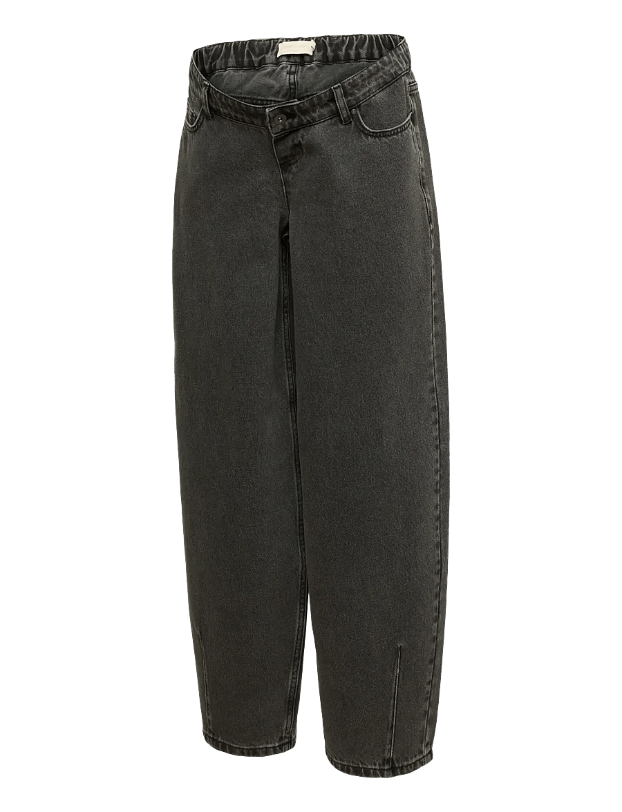 Mamalicious - MLIDAHO GREY BARREL JEANS - grey denim - 0