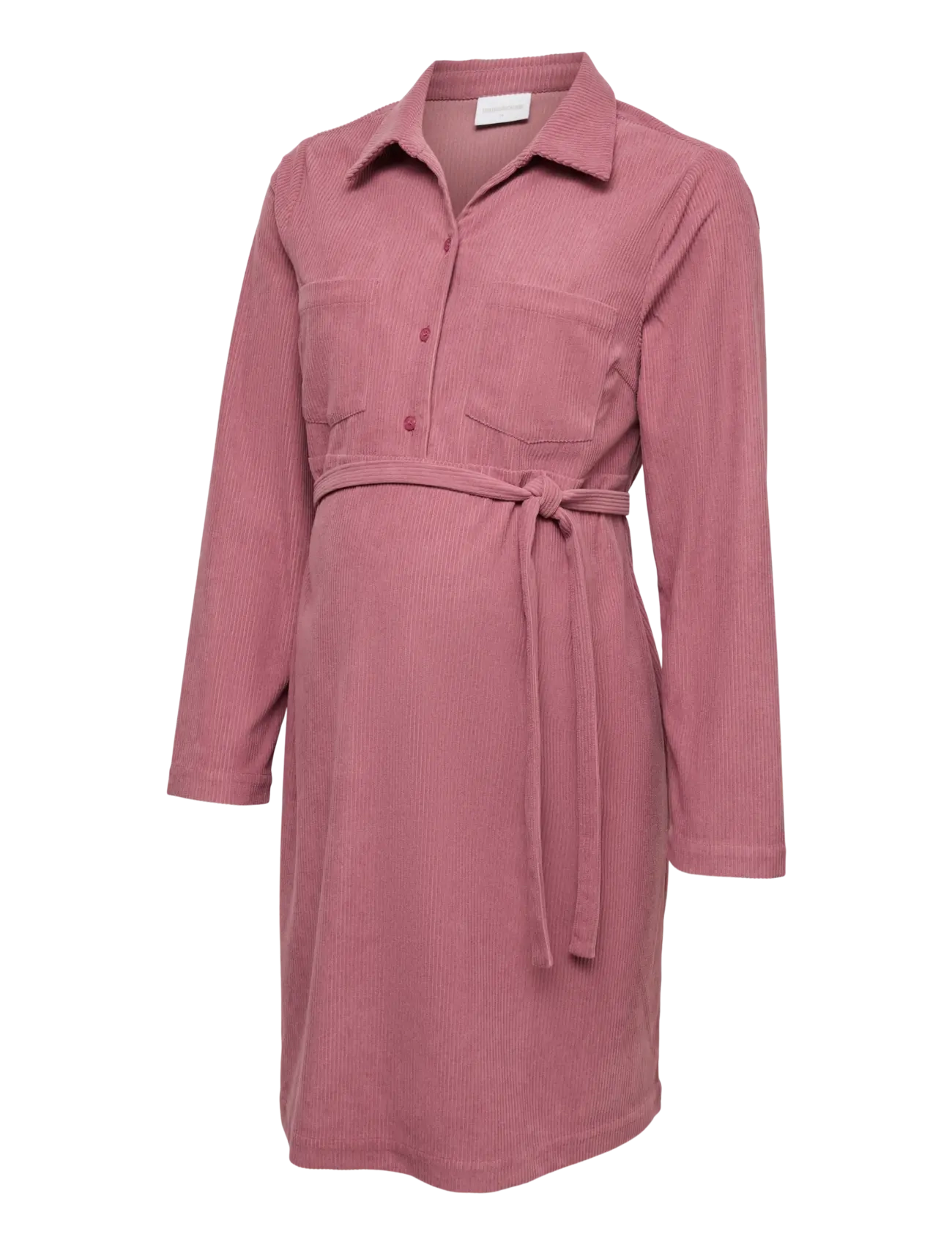 Mamalicious - MLSALLY LIA LS ABK WO CORD DRESS 2F - short dresses - nostalgia rose - 1
