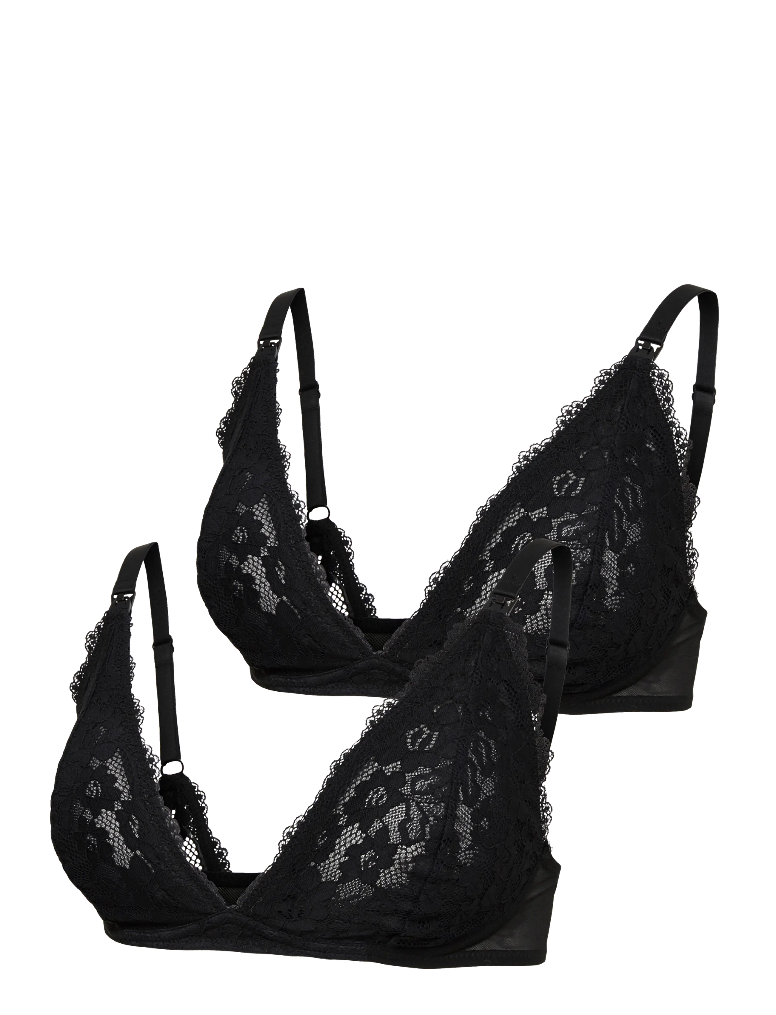 Mamalicious MLSOFI LACE FEED ME BRA 2F 2-P - Pesukomplektid - BLACK / black