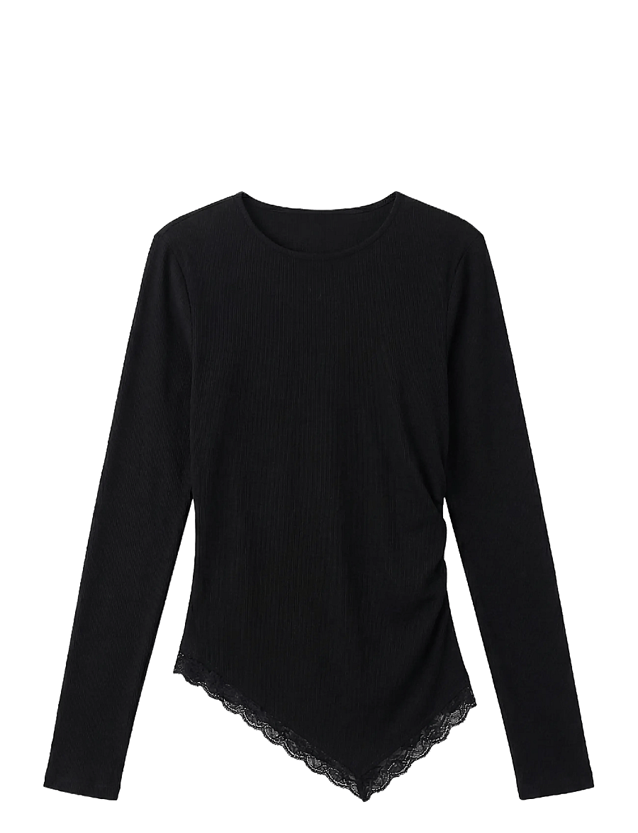 Mamalicious - MLNIKITA LS JRS LACE TOP - black - 0