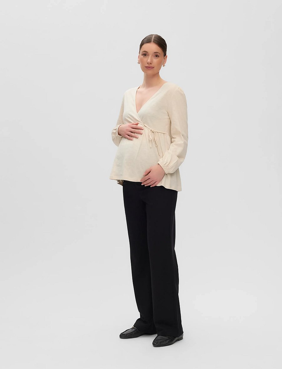 Mamalicious - MLKALYNA TESS LS JRS TOP 2F - langærmede bluser - birch - 0