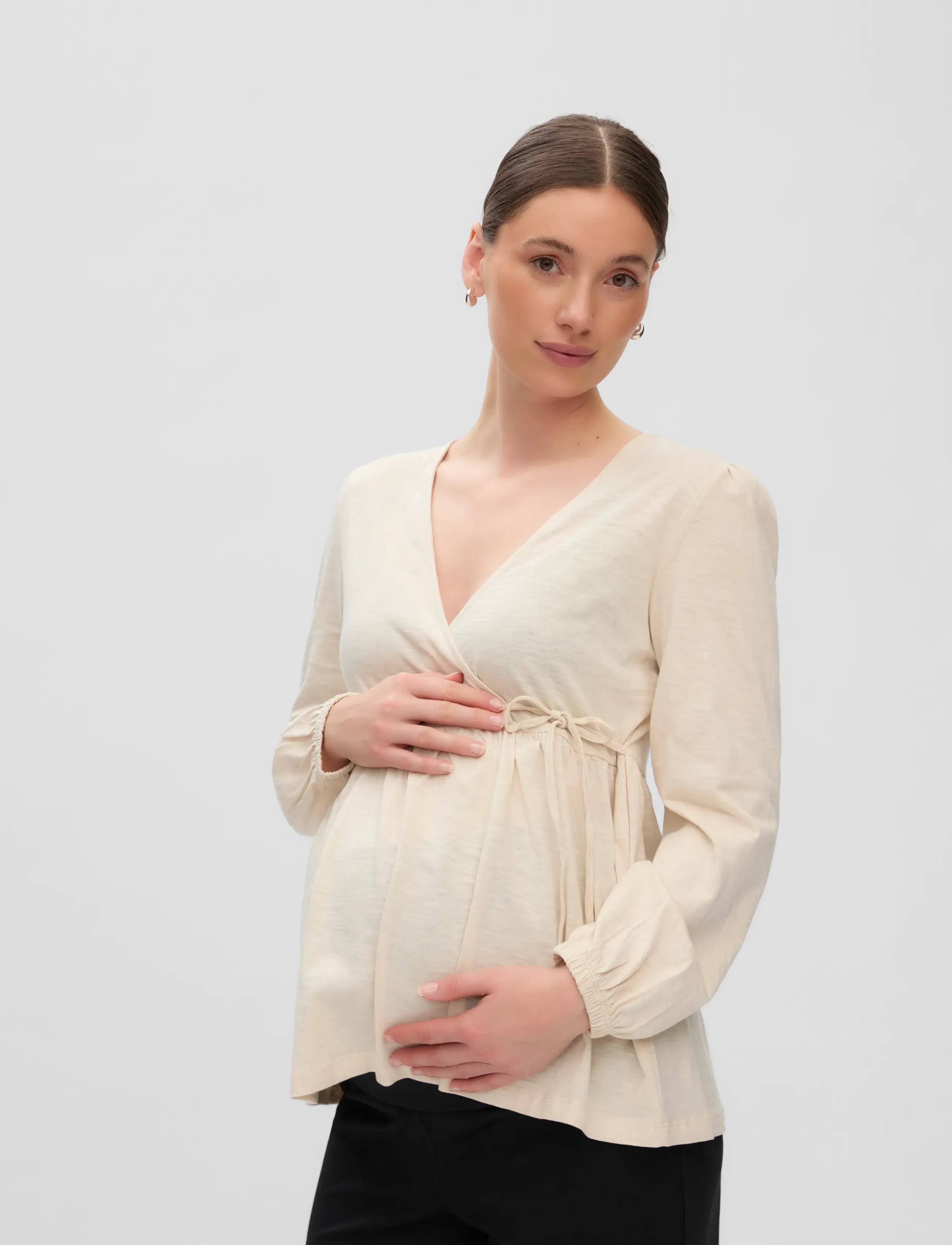 Mamalicious - MLKALYNA TESS LS JRS TOP 2F - langærmede bluser - birch - 4