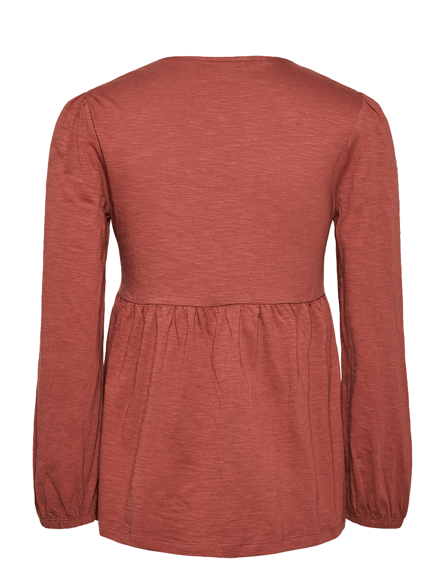 Mamalicious - MLKALYNA TESS LS JRS TOP 2F - langærmede bluser - mahogany - 2