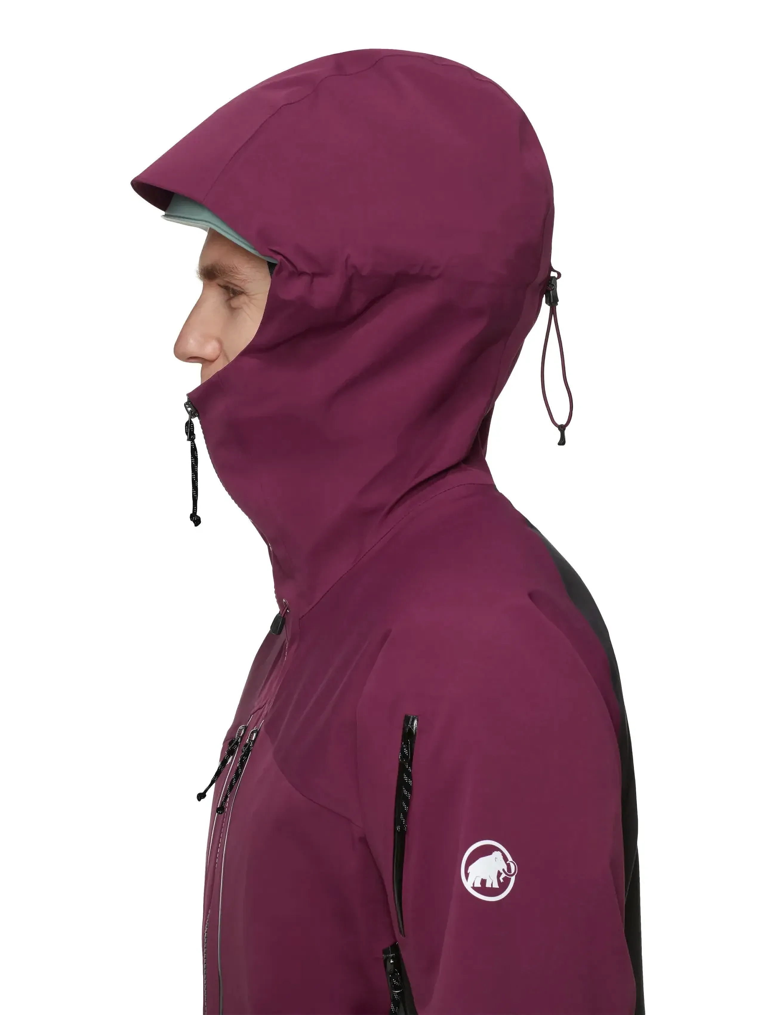 Mammut - Taiss Pro HS Hooded Jacket Men - skidjackor - vin-black - 4