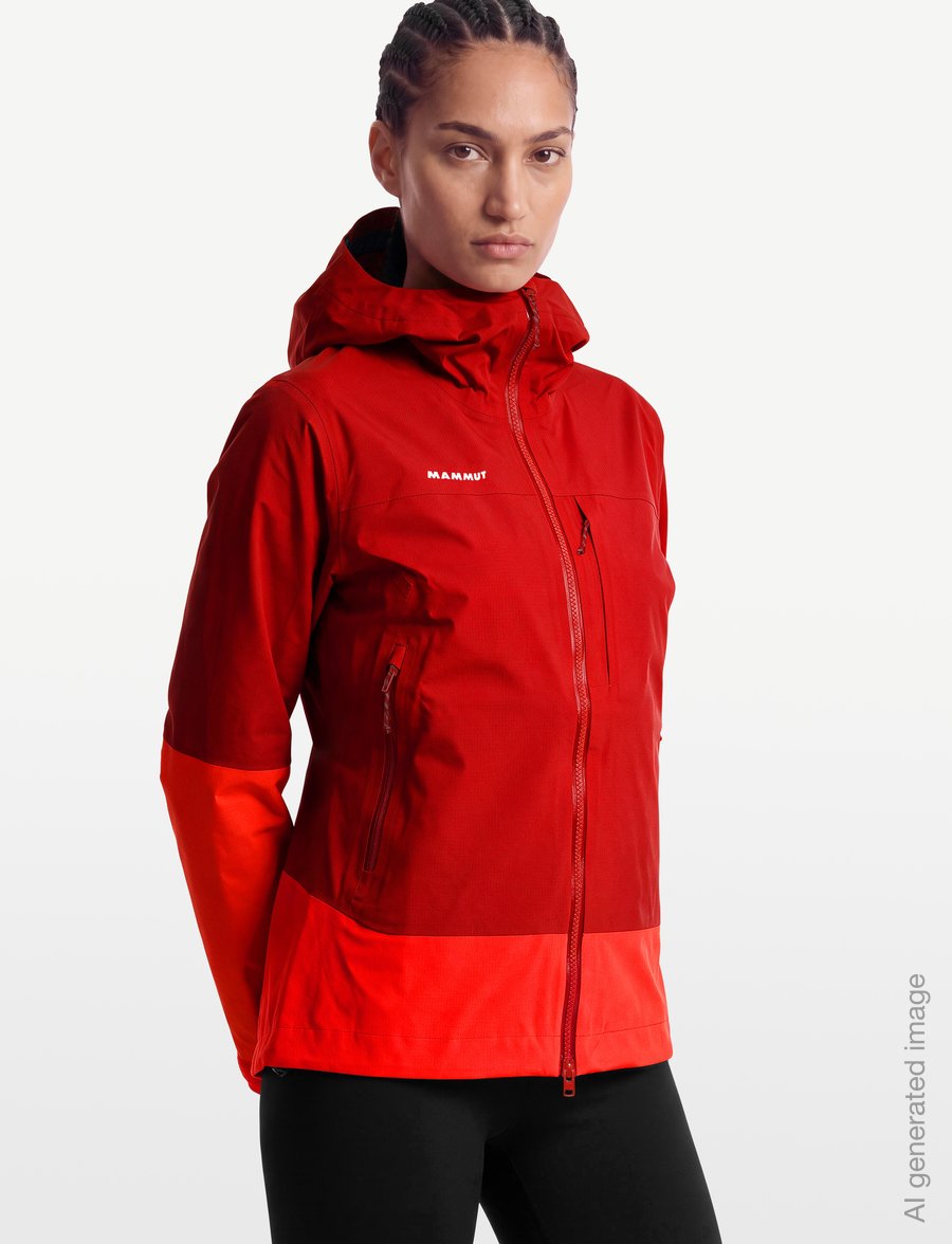 Mammut - Alto Guide HS Hooded Jacket Women - outdoor jacken - dark mammut red-mammut red - 3