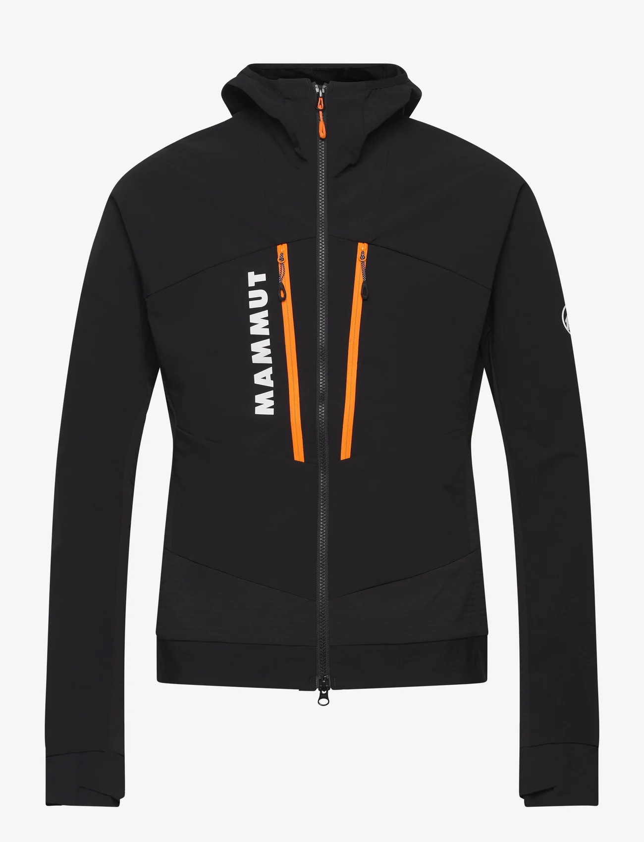 Mammut - Aenergy SO Hybrid Hooded Jacket Men - sports jackets - black-vibrant orange - 0
