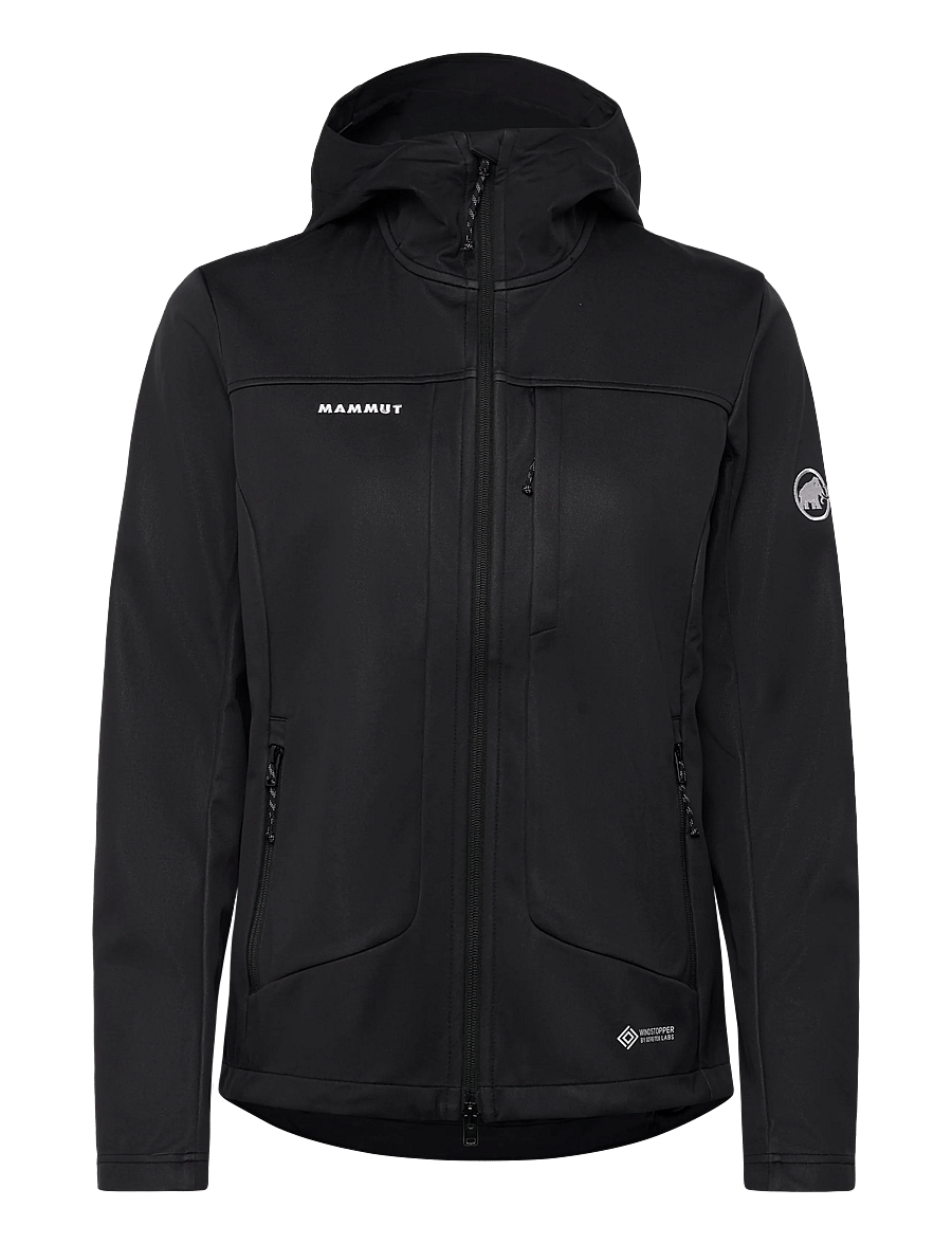 Mammut - Ultimate VIII SO Hooded Jacket Women - friluftsjakker - black - 0
