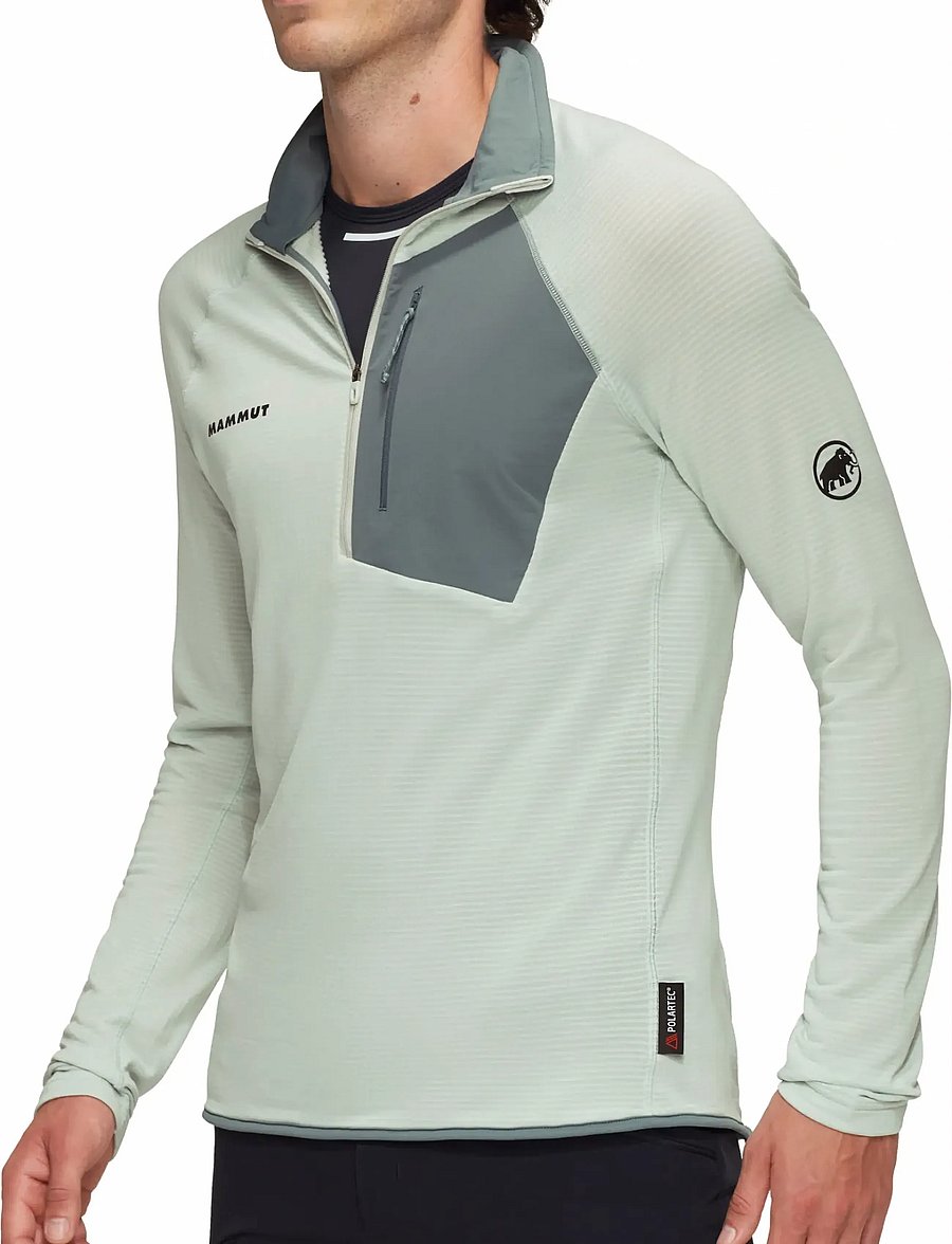 Mammut - Aenergy Light ML Half Zip Pull Men - kampsunid ja vahekihid - silver sage-strata - 2