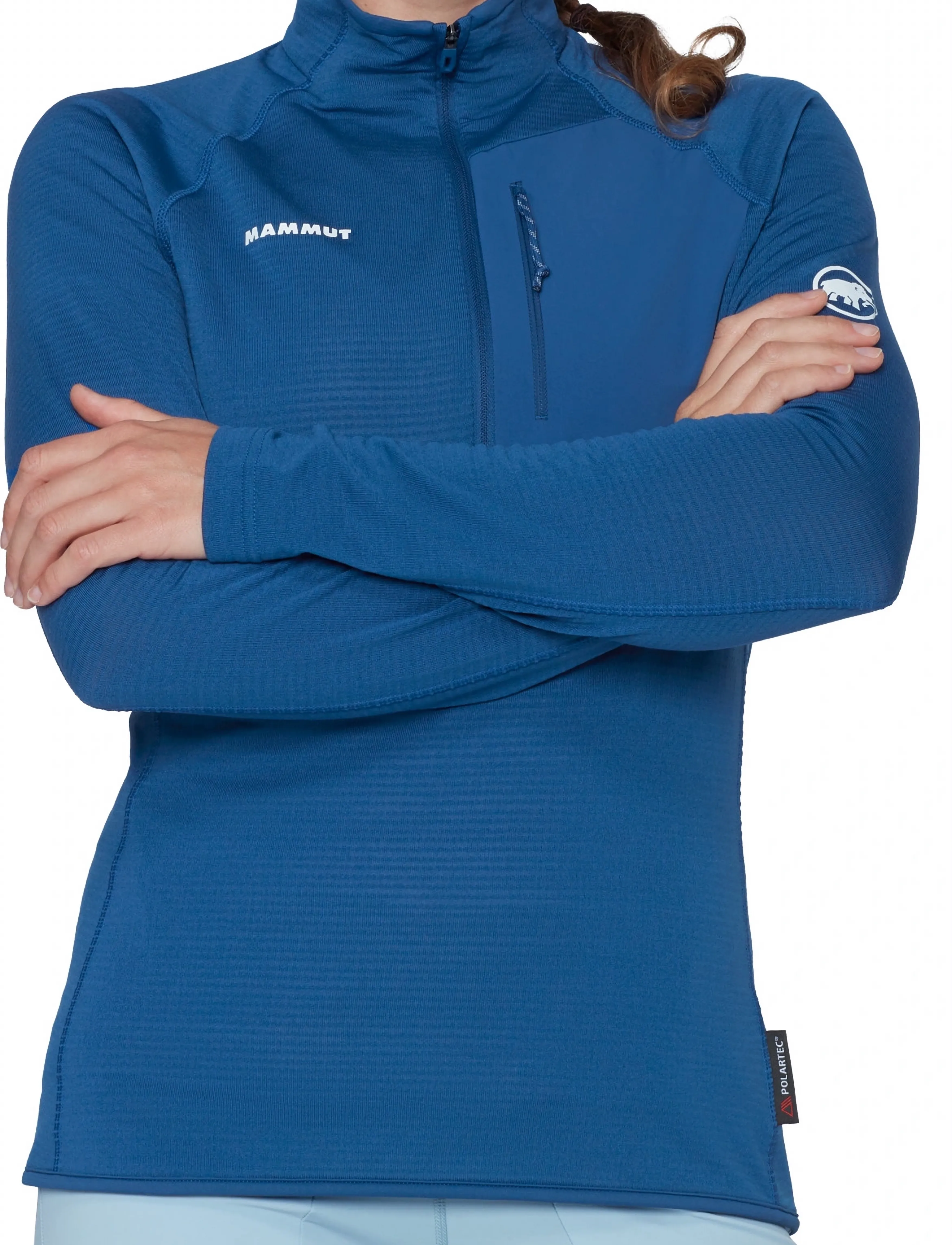 Mammut Aenergy Light ml Half Zip Pull Women, L, Blue, Sport Sweatshirts & Hoodies > Sport Sweatshirts, Dame