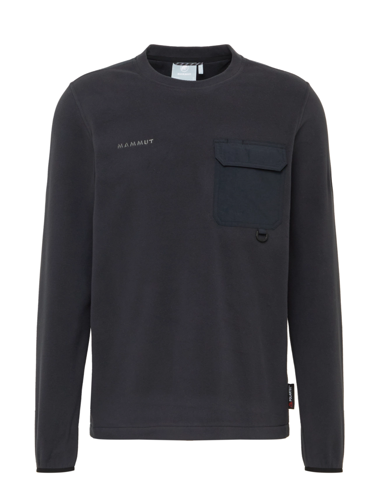 Mammut Moonstone Light ML Hybrid Crew Neck - Alussärgid - BLACK / black