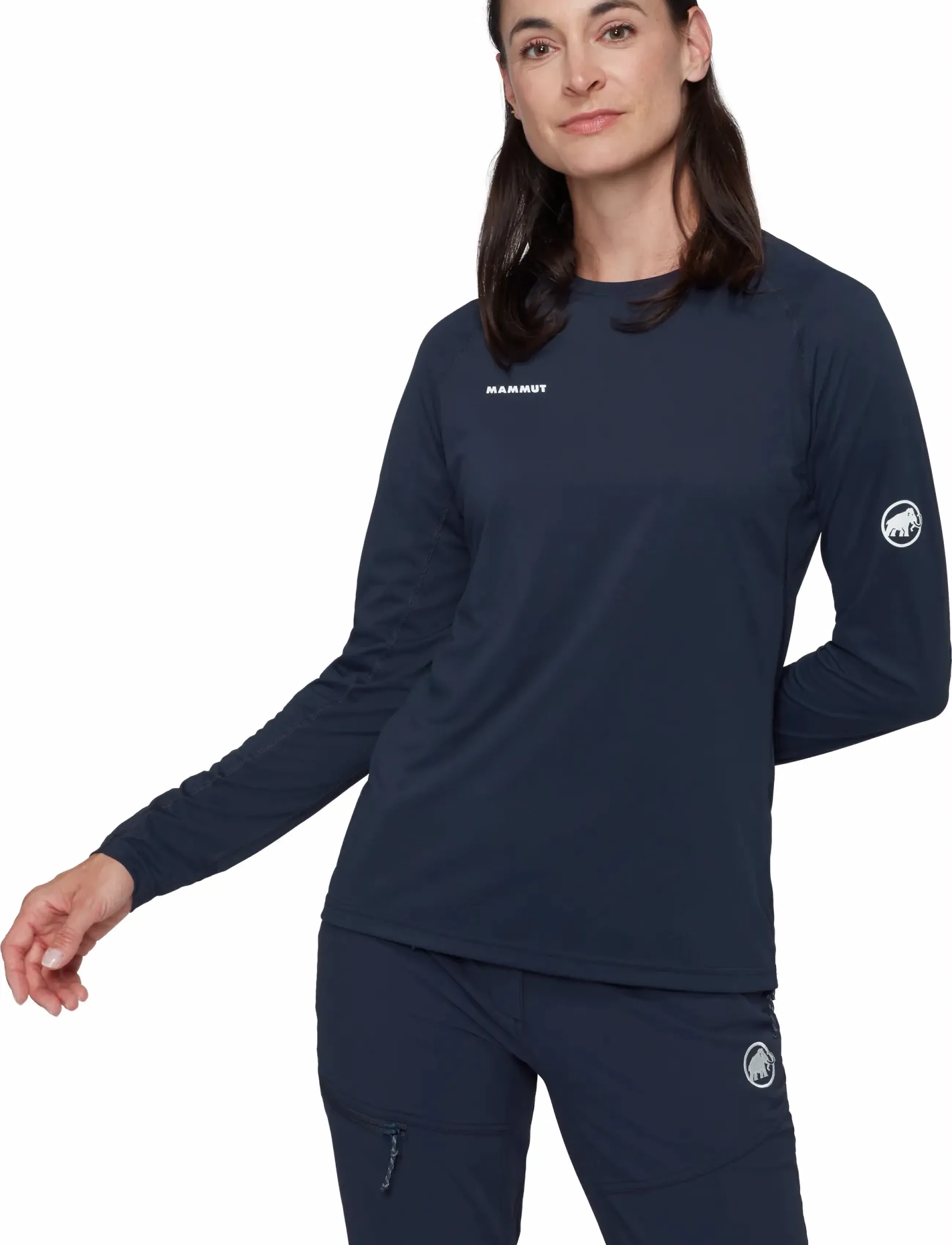 Mammut Ducan Fl Longsleeve Women, L, Navy, Sports Overdele & T-shirts > Sport Long Sleeve Overdele, Dame