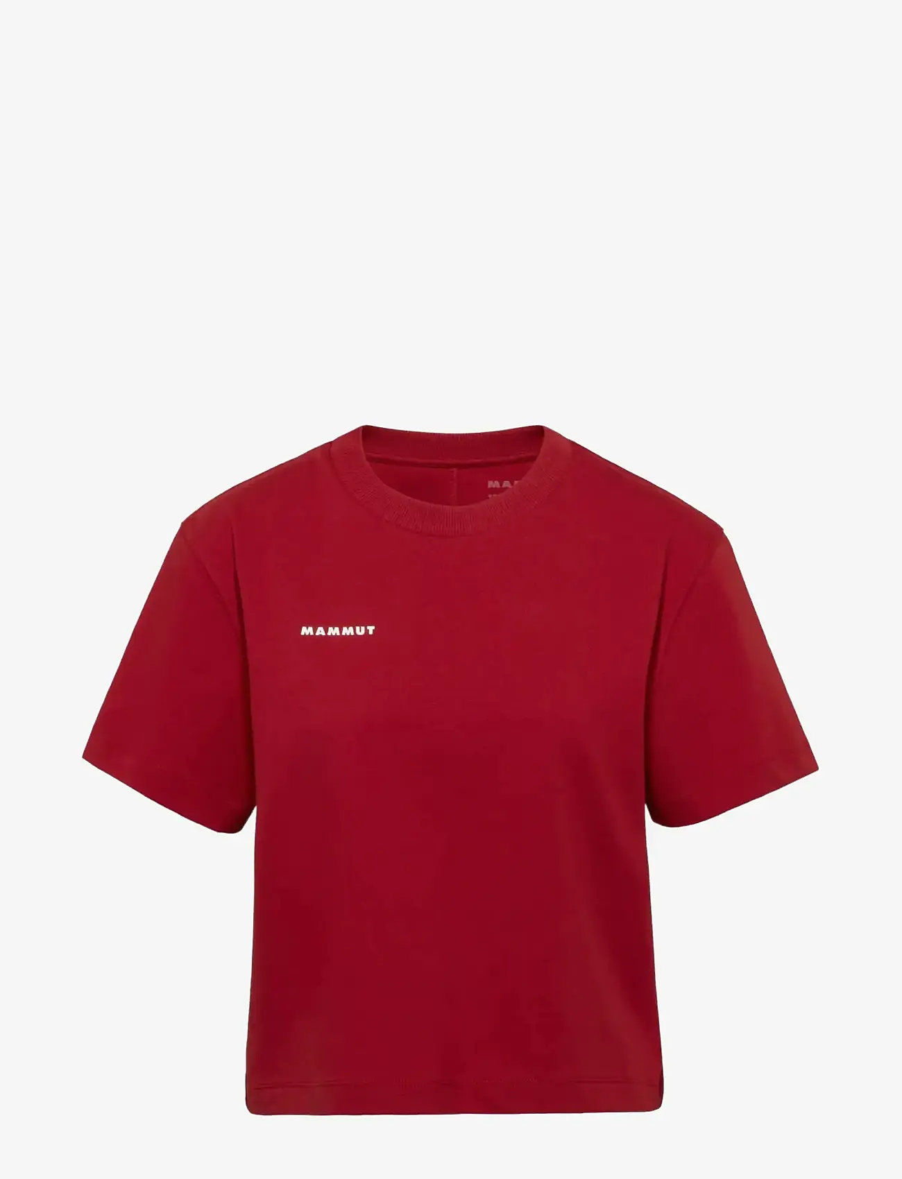 Mammut - Mammut Base Cropped T-Shirt Women Mini Logo - crop-tops - dark mammut red - 1