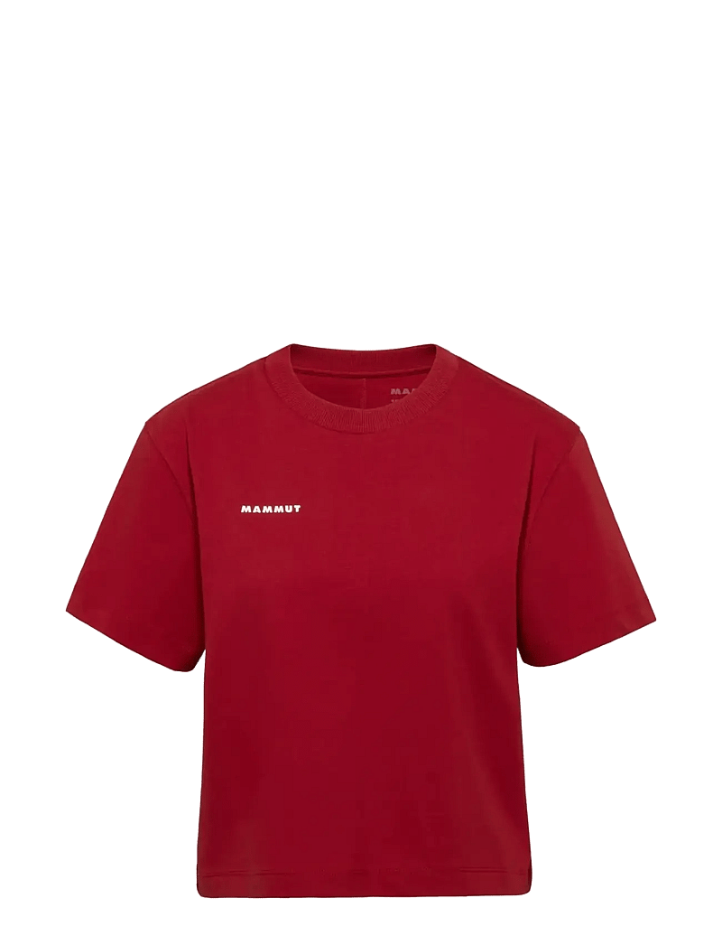 Mammut - Mammut Base Cropped T-Shirt Women Mini Logo - crop-tops - dark mammut red - 1
