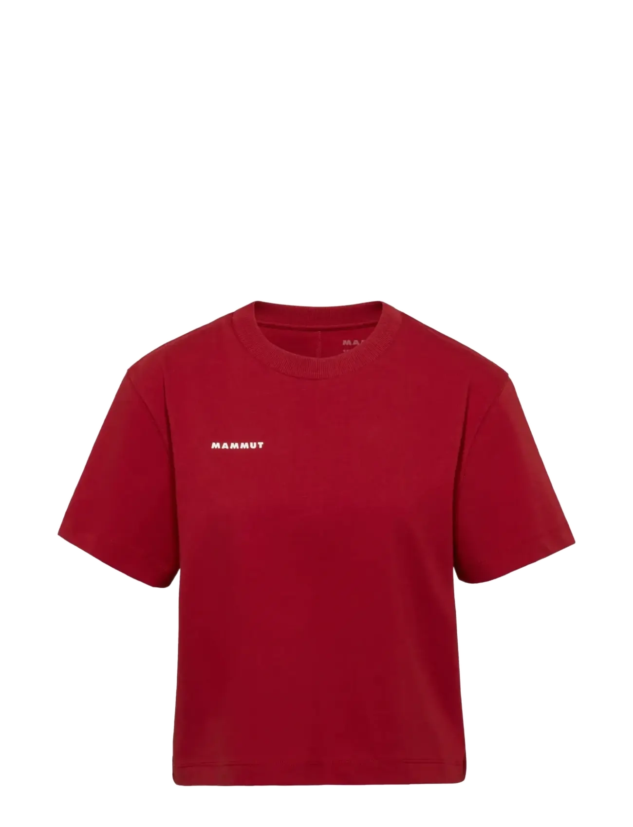 Mammut Mammut Base Cropped T-Shirt Women Mini Logo - Mammut - DARK MAMMUT RED / red