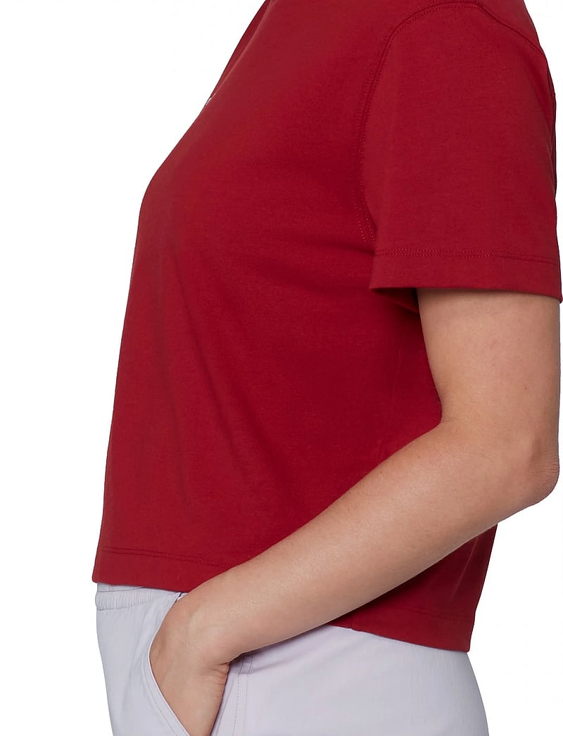 Mammut - Mammut Base Cropped T-Shirt Women Mini Logo - crop-tops - dark mammut red - 2