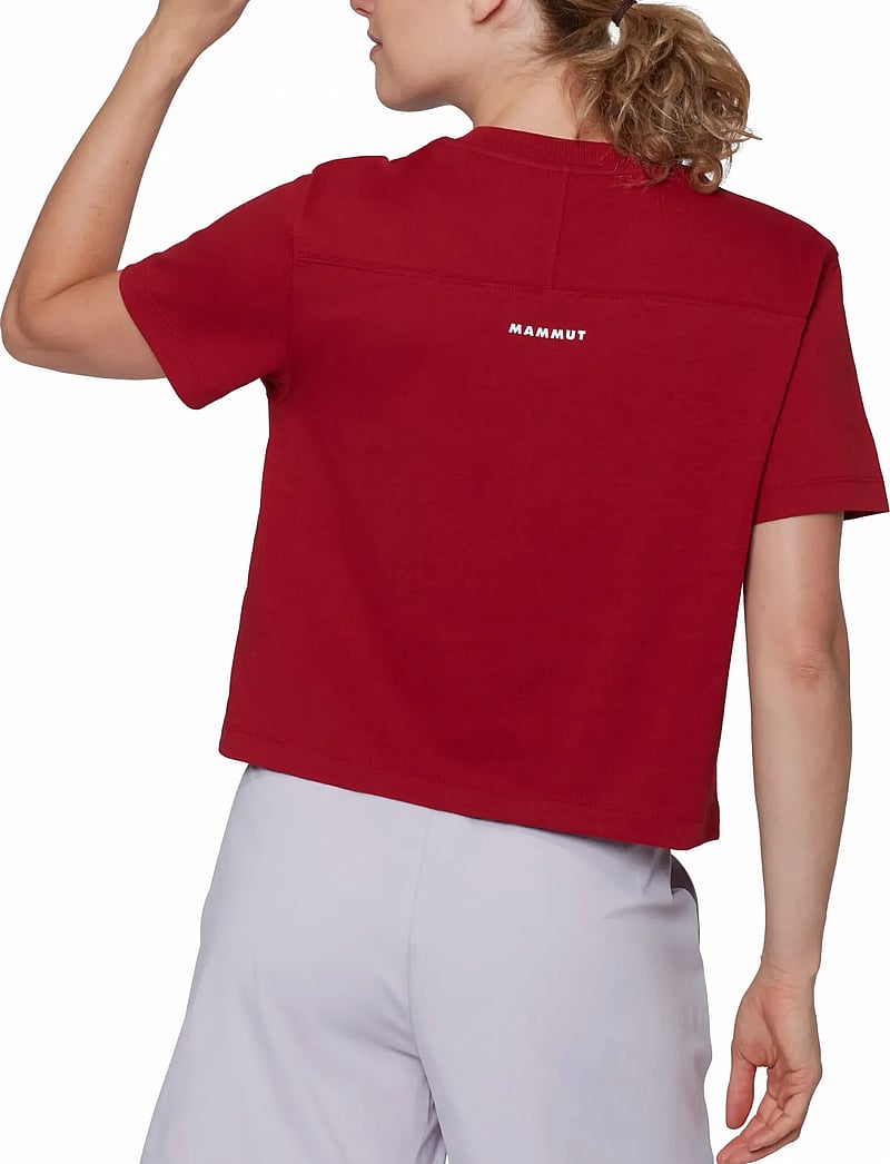 Mammut - Mammut Base Cropped T-Shirt Women Mini Logo - crop-tops - dark mammut red - 3