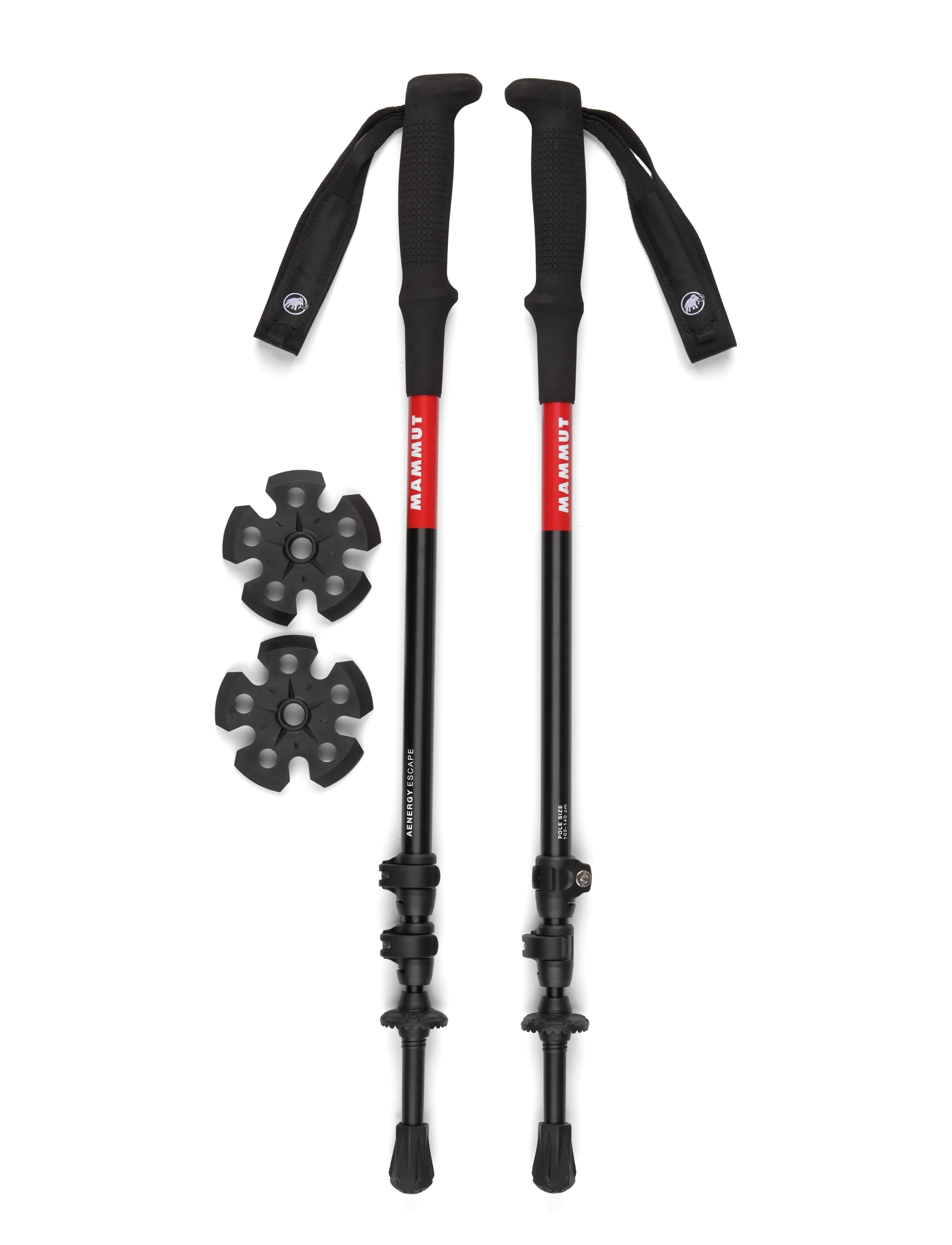 Mammut Aenergy Escape Poles - Hiking equipment - BLACK / black