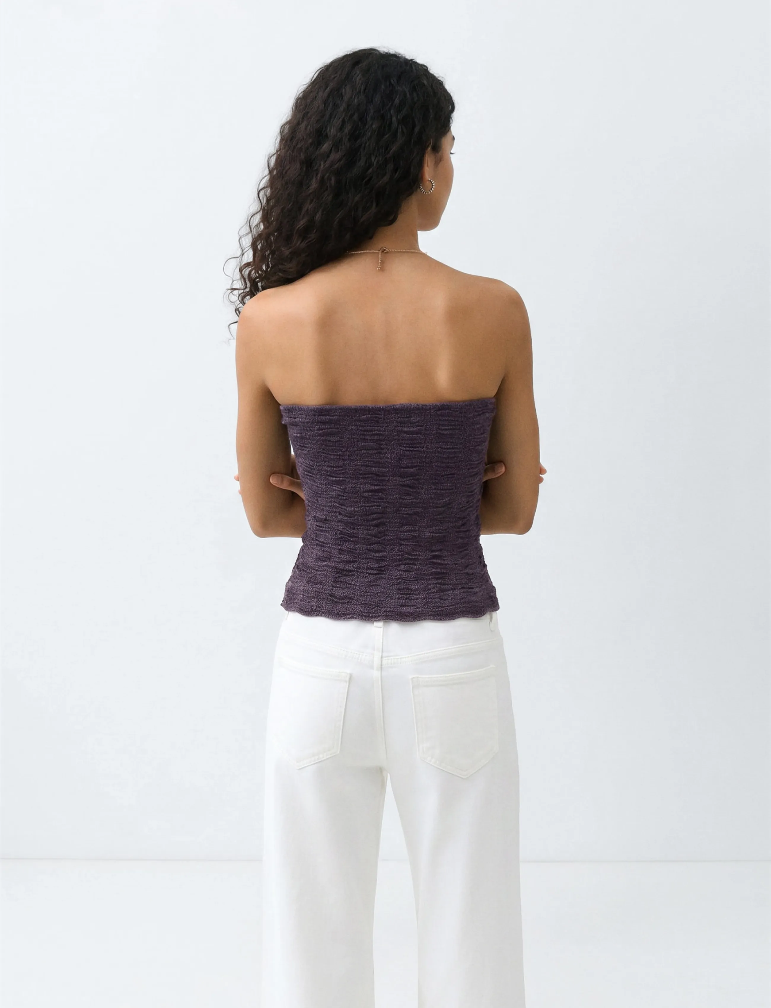 Mango Teen - Metallic bandeau top - Ærmeløs undertrøje - medium purple - 3