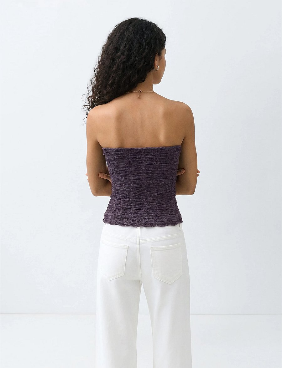 Mango Teen - Metallic bandeau top - Ærmeløs undertrøje - medium purple - 3
