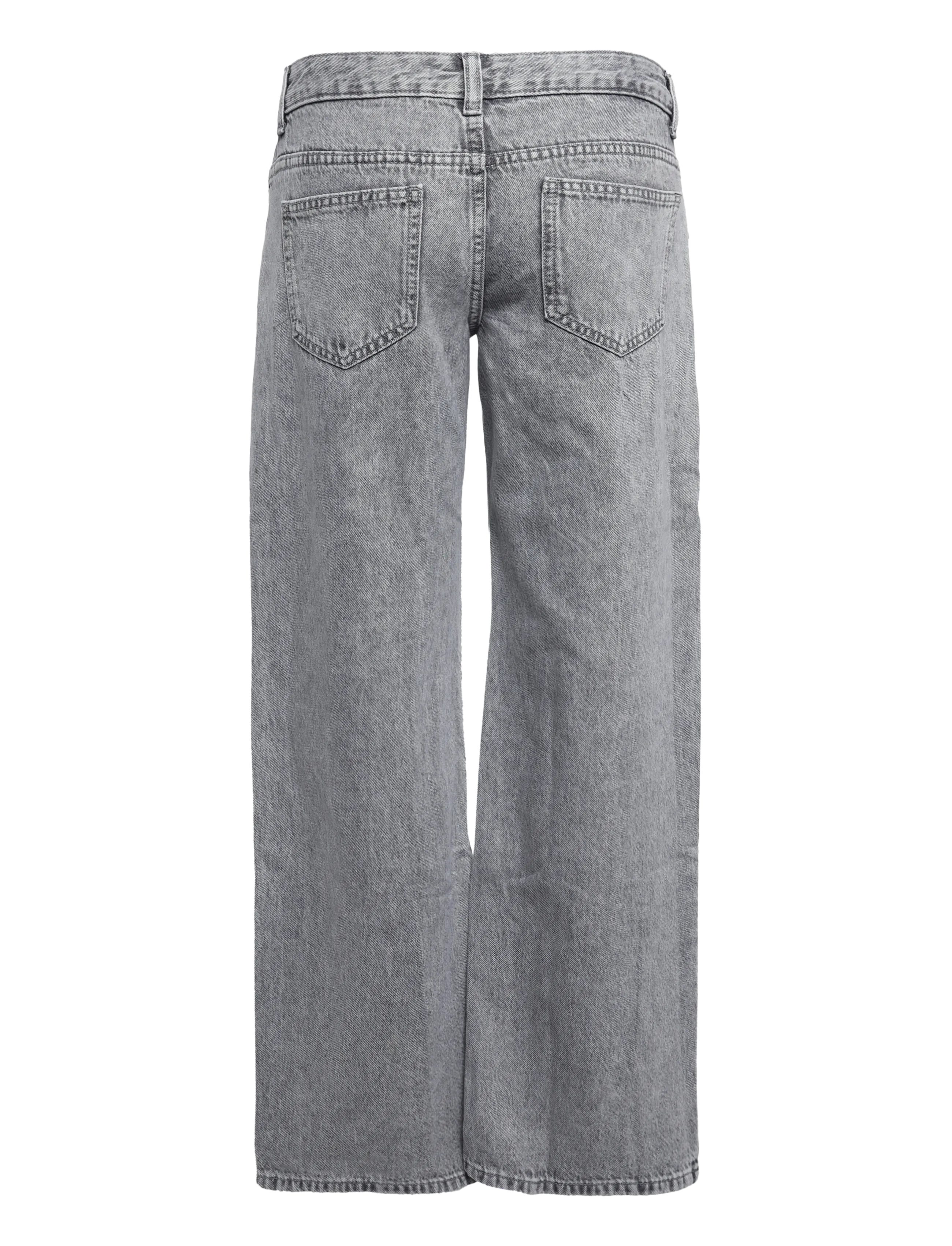 Mango Teen - Wide-leg jeans with studded seams - brede jeans - open grey - 1