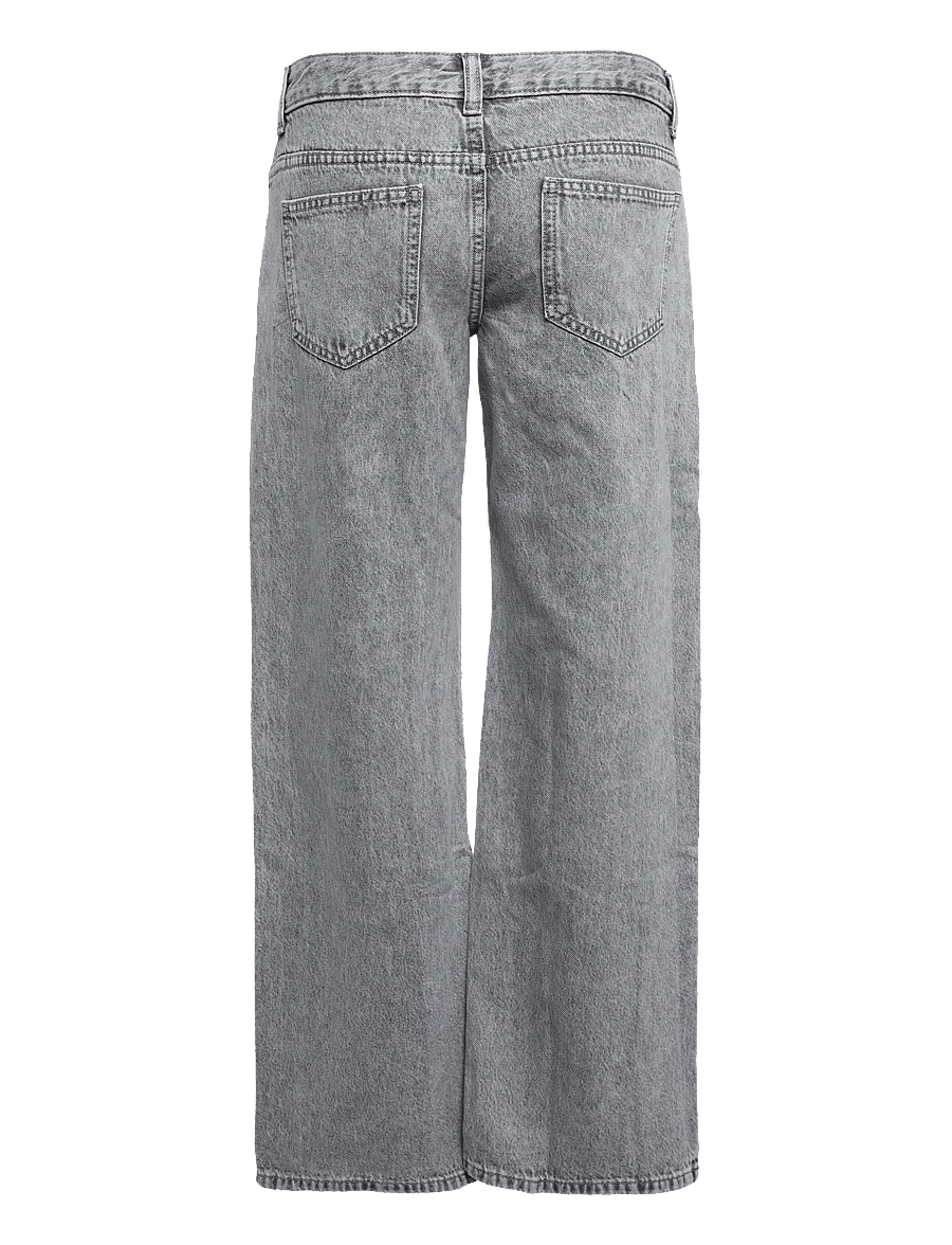 Mango Teen - Wide-leg jeans with studded seams - brede jeans - open grey - 1