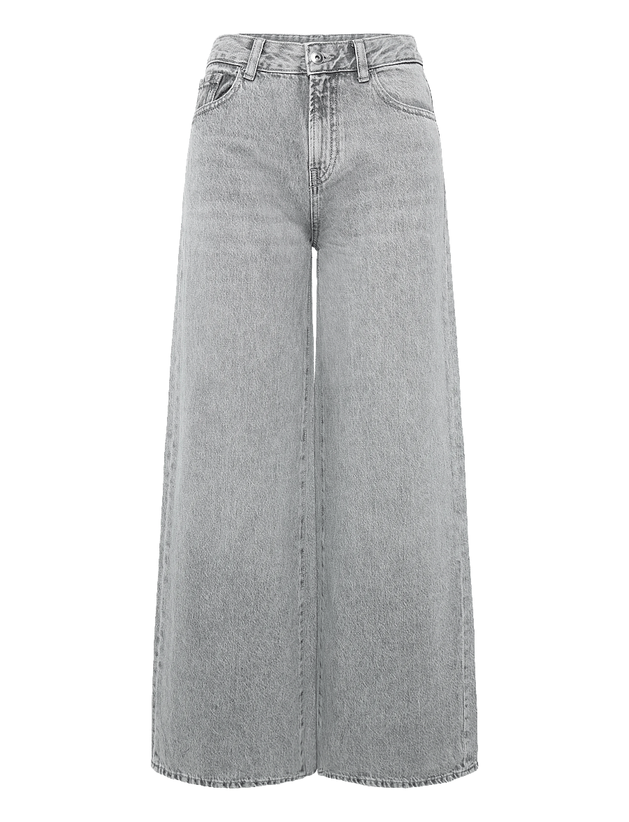 Mango Teen - Low-waist wide-leg jeans - vida jeans - open grey - 0