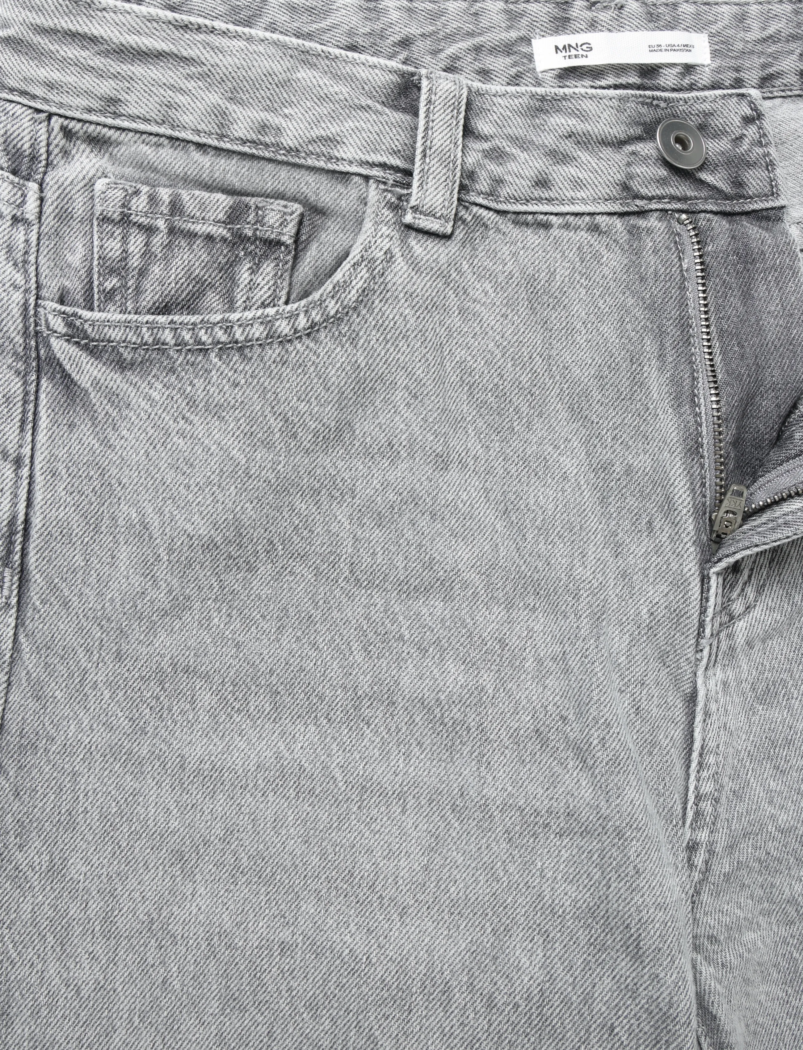 Mango Teen - Low-waist wide-leg jeans - vida jeans - open grey - 2
