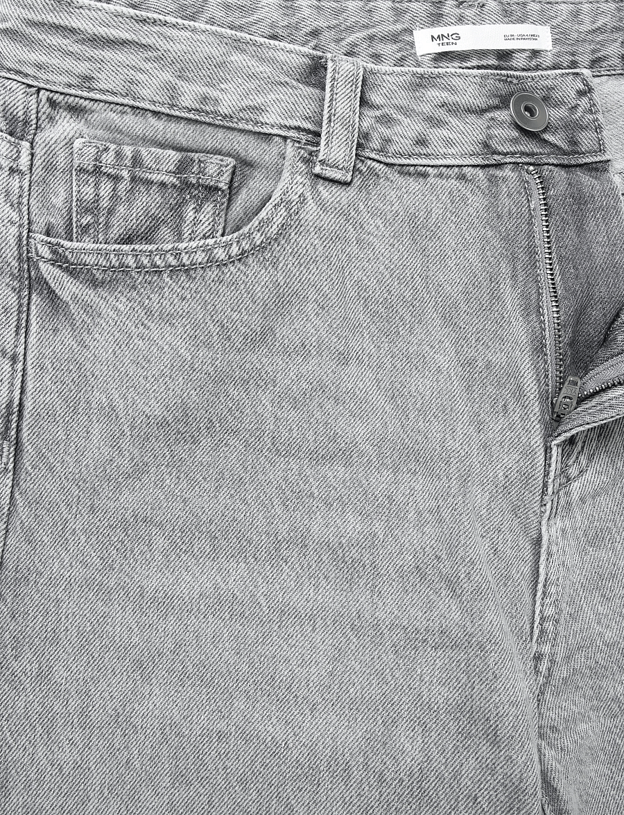 Mango Teen - Low-waist wide-leg jeans - vida jeans - open grey - 2
