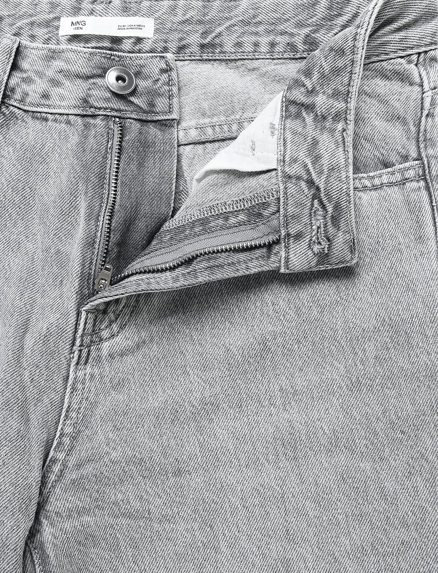 Mango Teen - Low-waist wide-leg jeans - vida jeans - open grey - 3