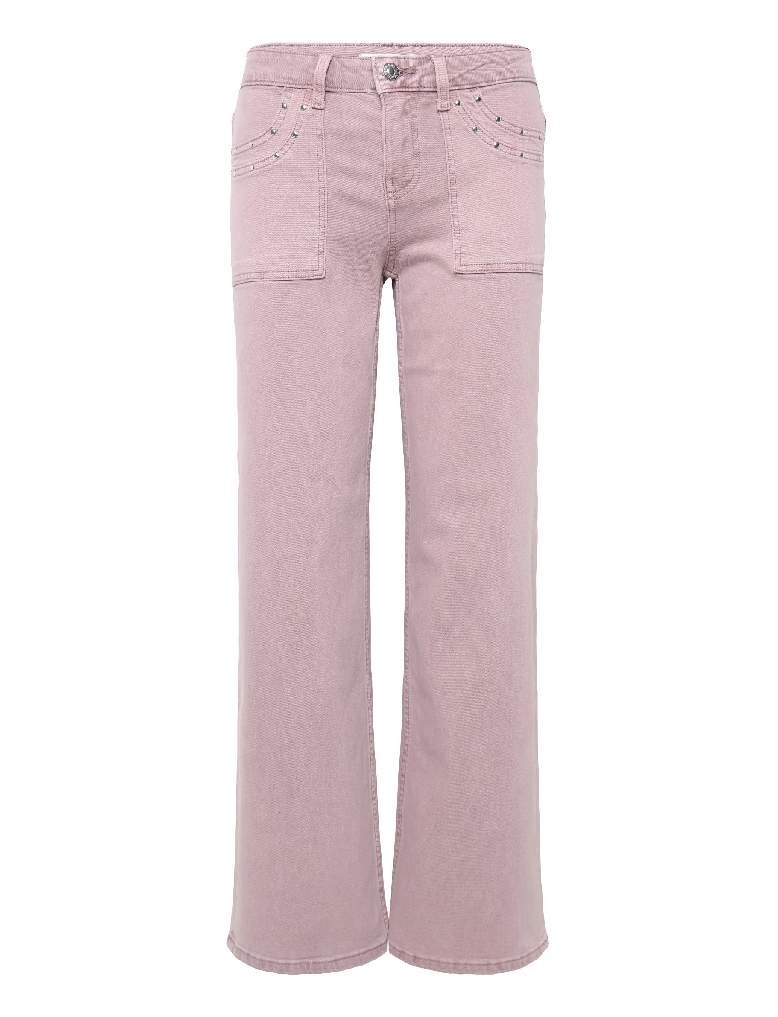 Mango Teen - Regular waist studded jeans - vardagsstil - pink - 1