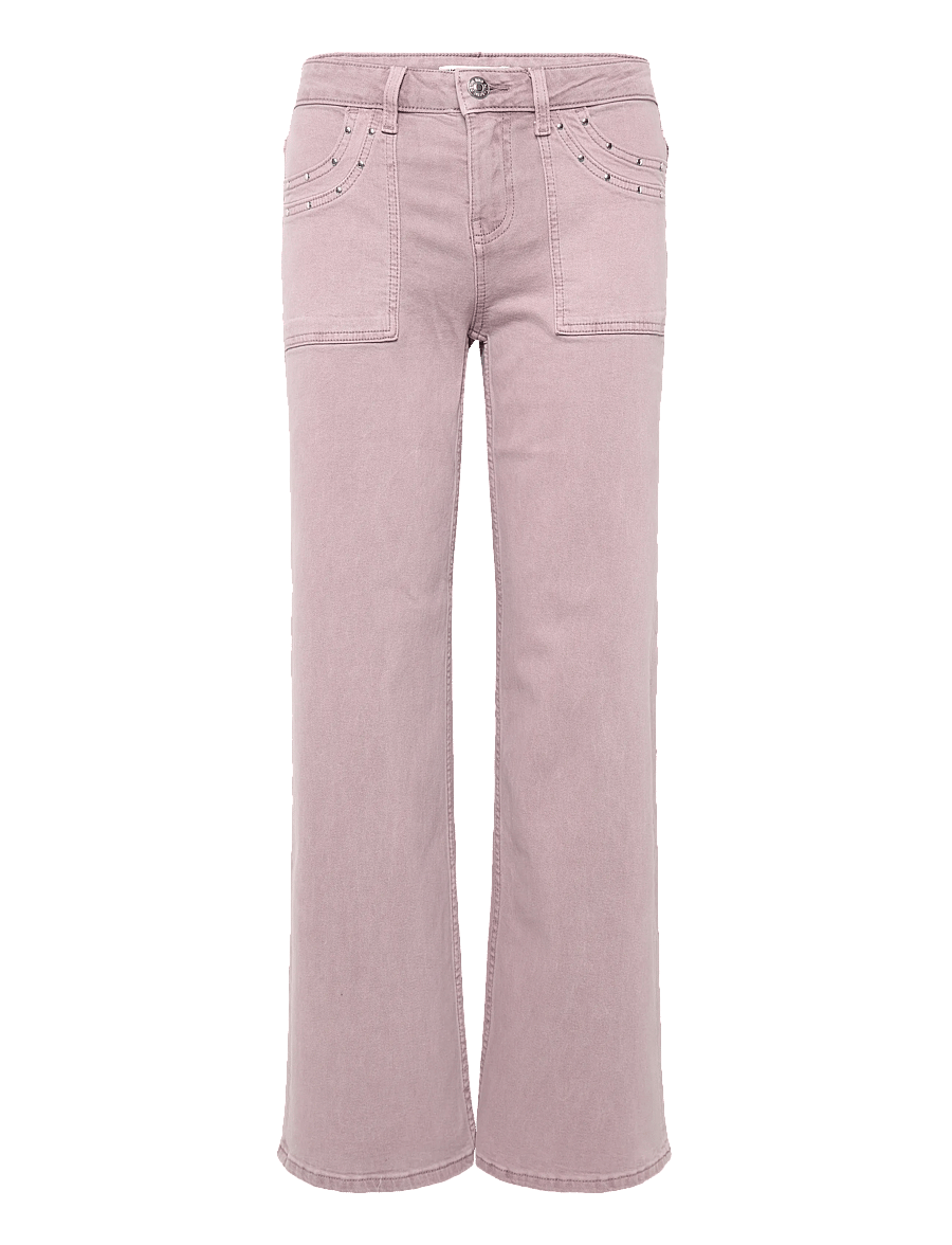 Mango Teen - Regular waist studded jeans - vardagsstil - pink - 1