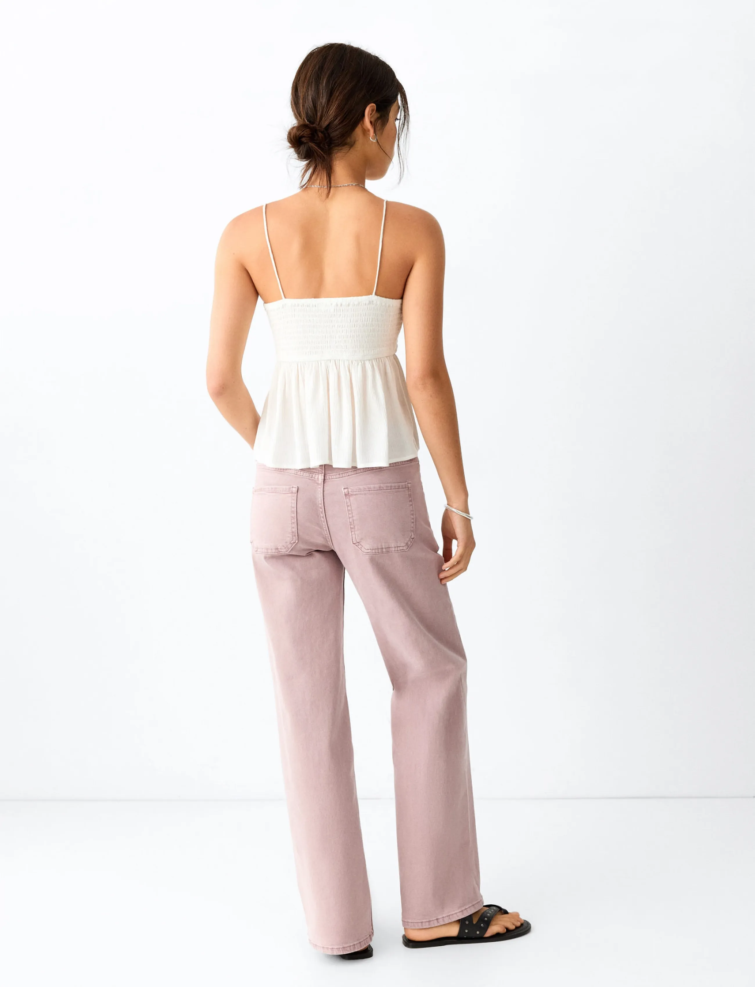 Mango Teen - Regular waist studded jeans - vardagsstil - pink - 3