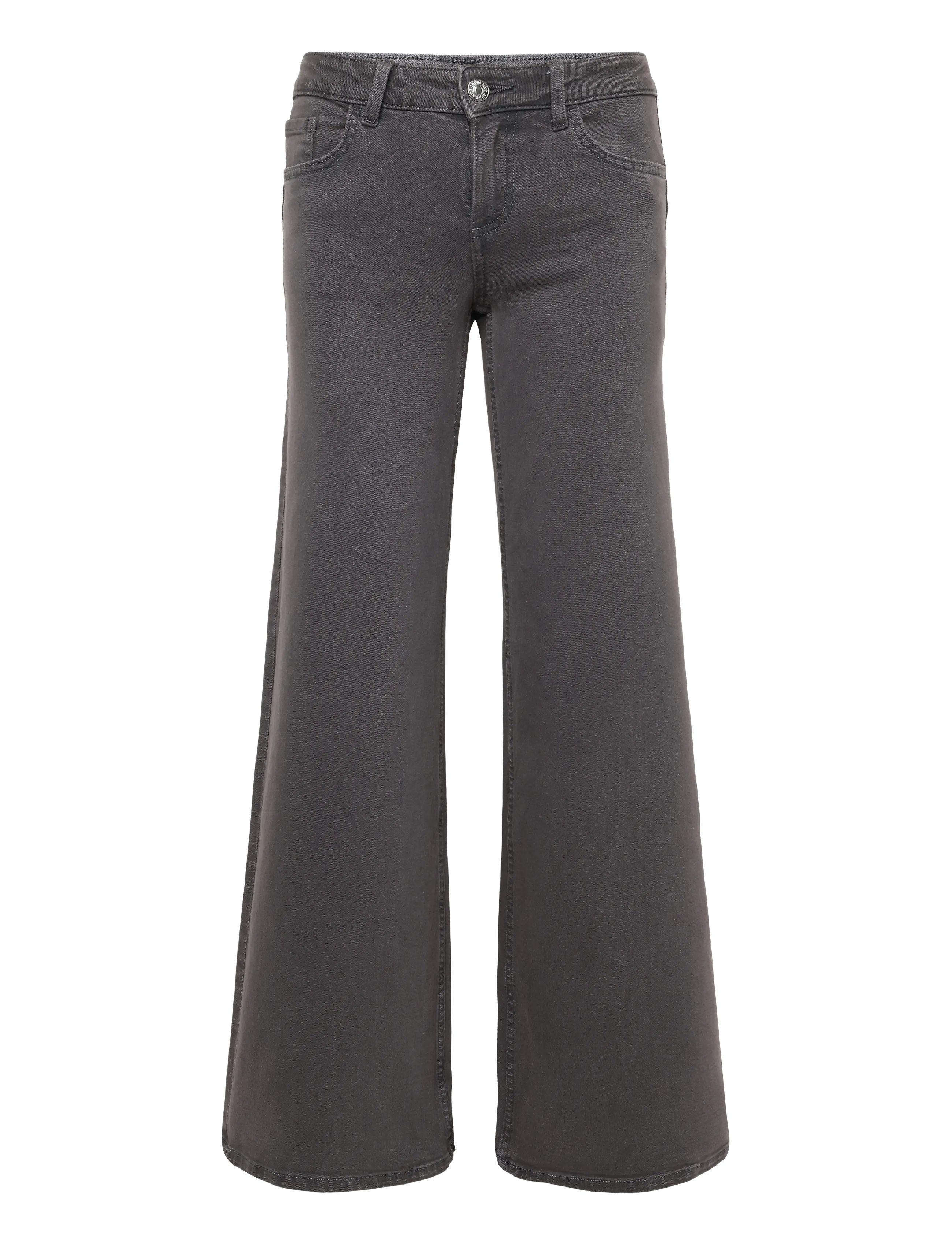 Mango Teen Wide leg jeans with star seam - Kläder - CHARCOAL / grey