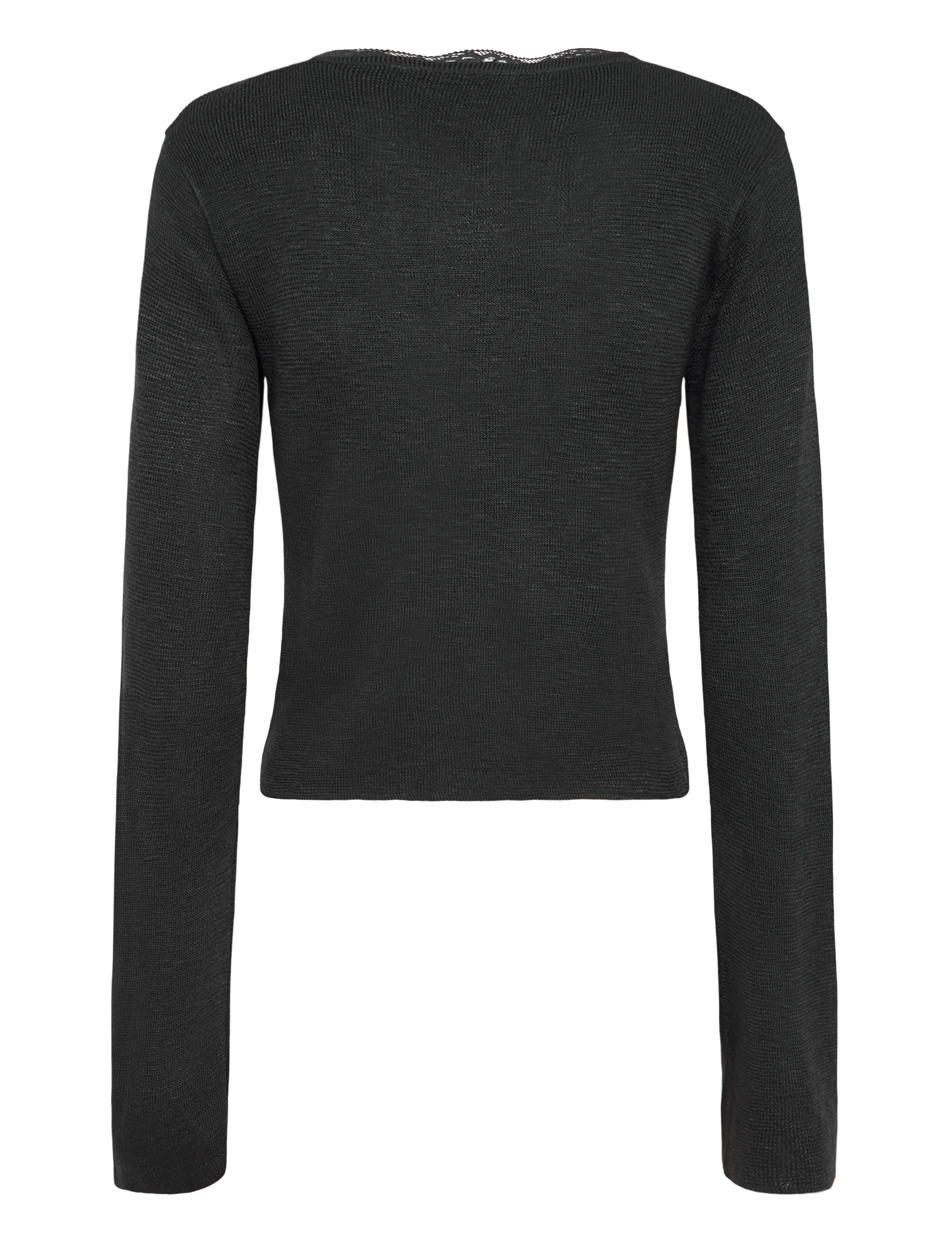 Mango Teen - V-neck jumper with lace trim - bluser & tunikaer - grey - 2