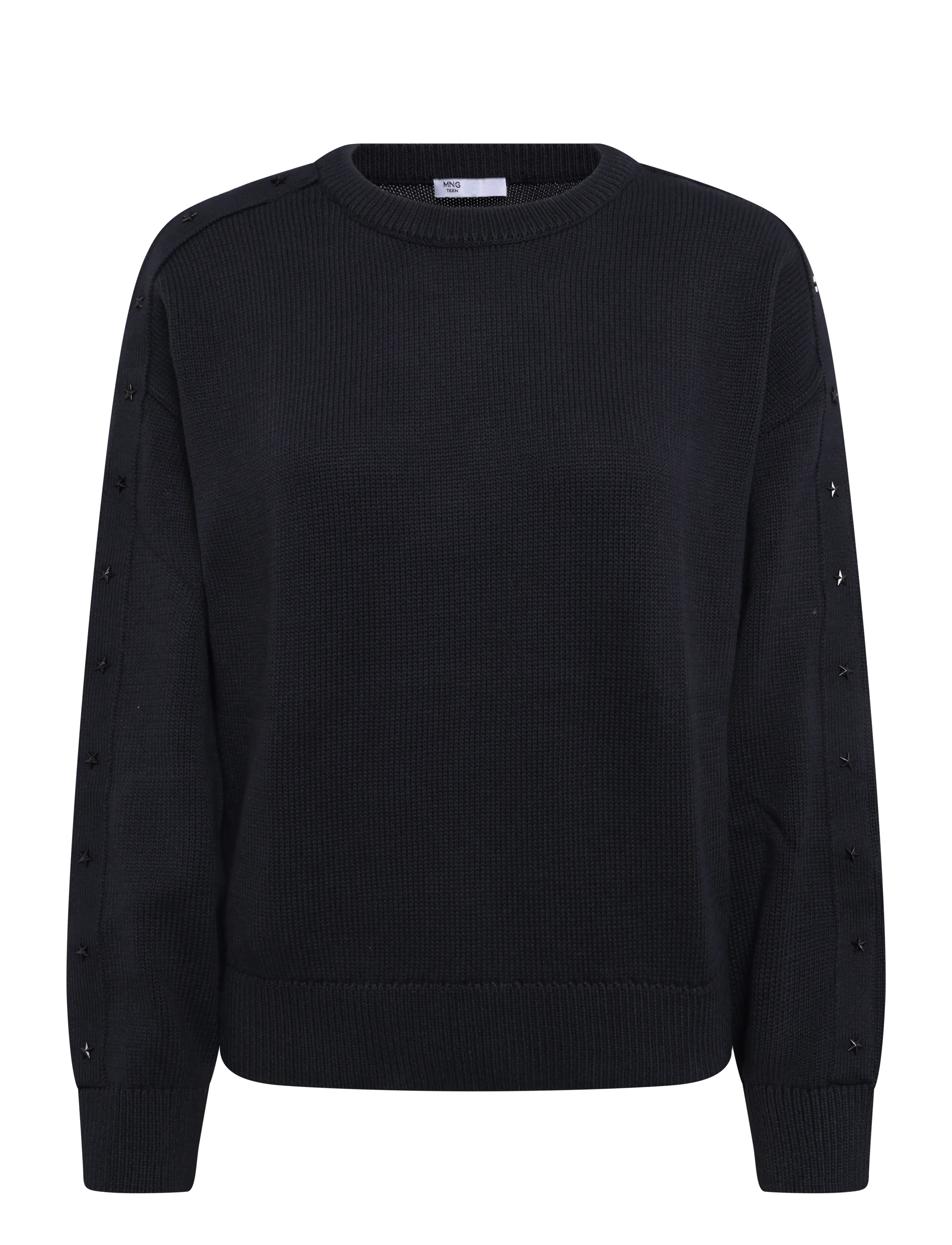 Mango Teen Oversized star-studded jumper - Tøj - CHARCOAL / grey