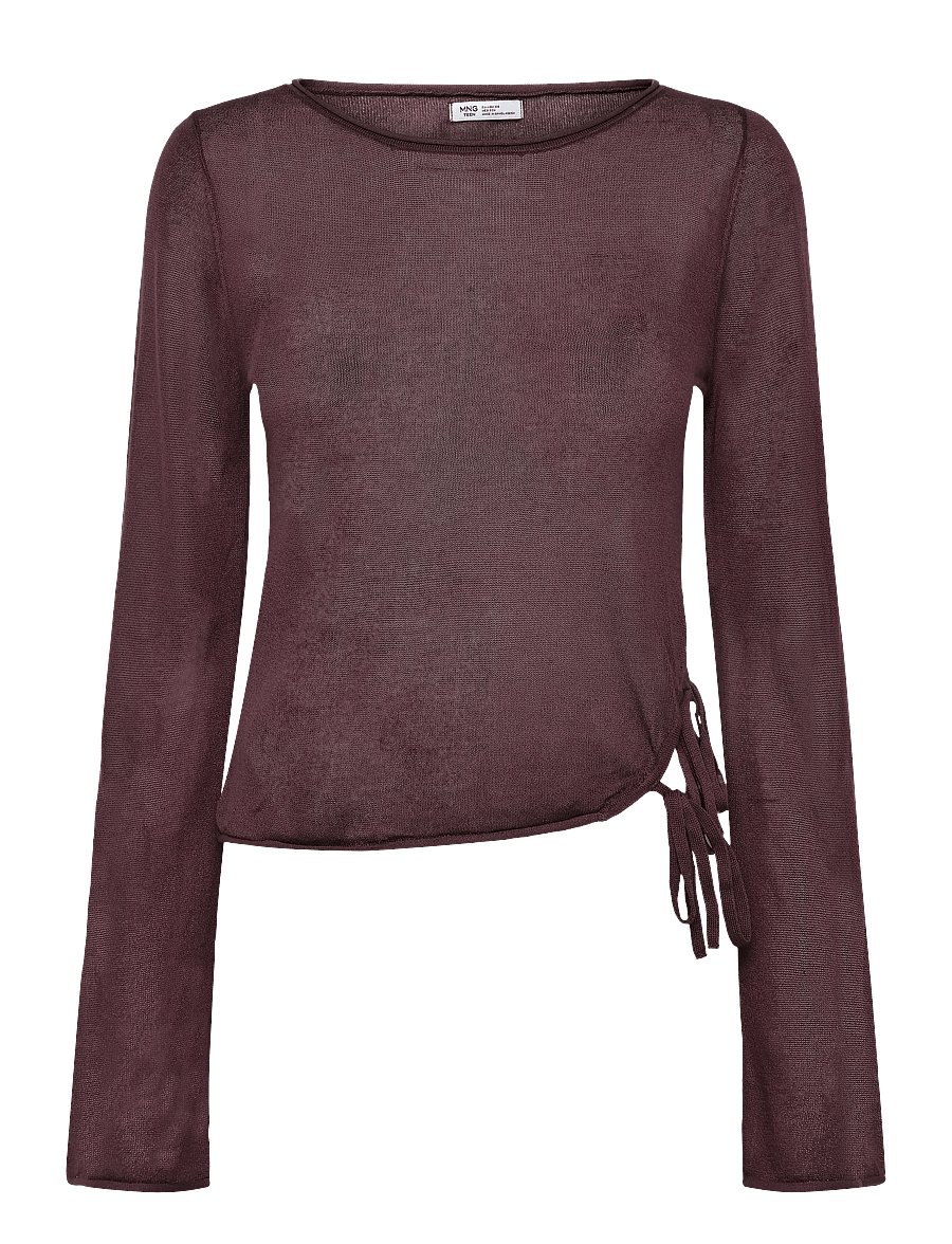 Mango Teen - Knit jumper with opening detail - bluser & tunikaer - dark red - 1