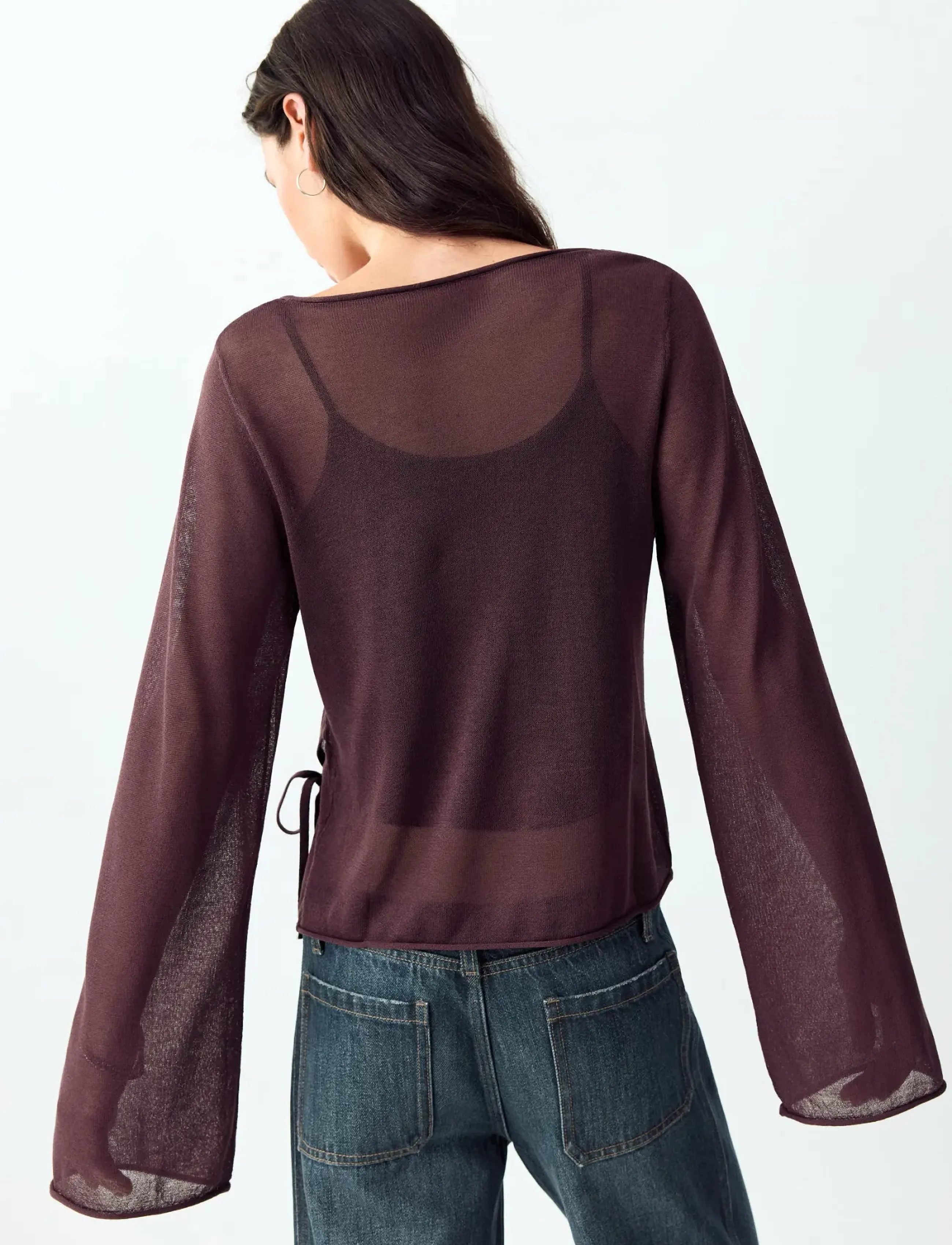 Mango Teen - Knit jumper with opening detail - bluser & tunikaer - dark red - 3