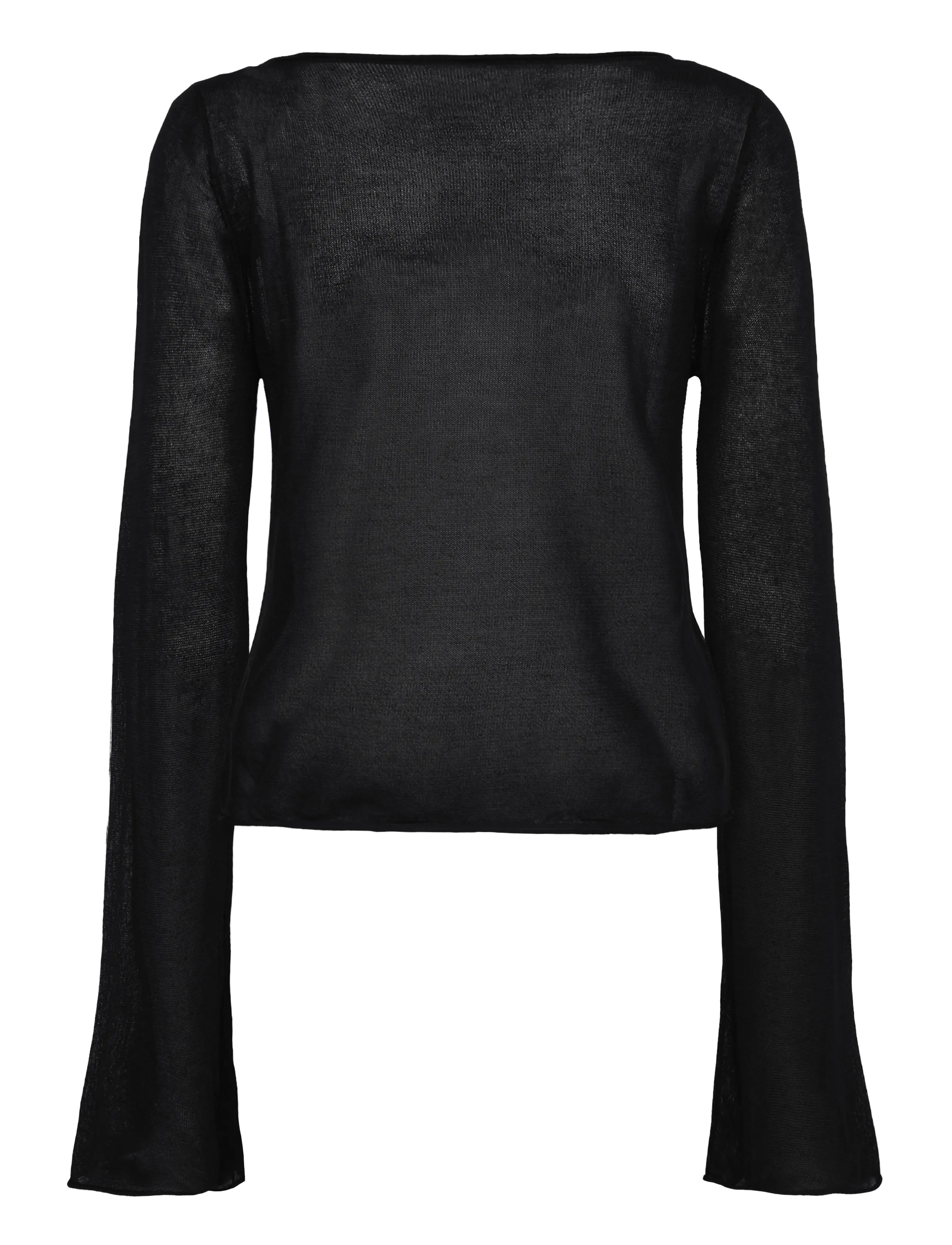 Mango Teen - Fine knit semi-transparent jumper - trøjer - black - 2