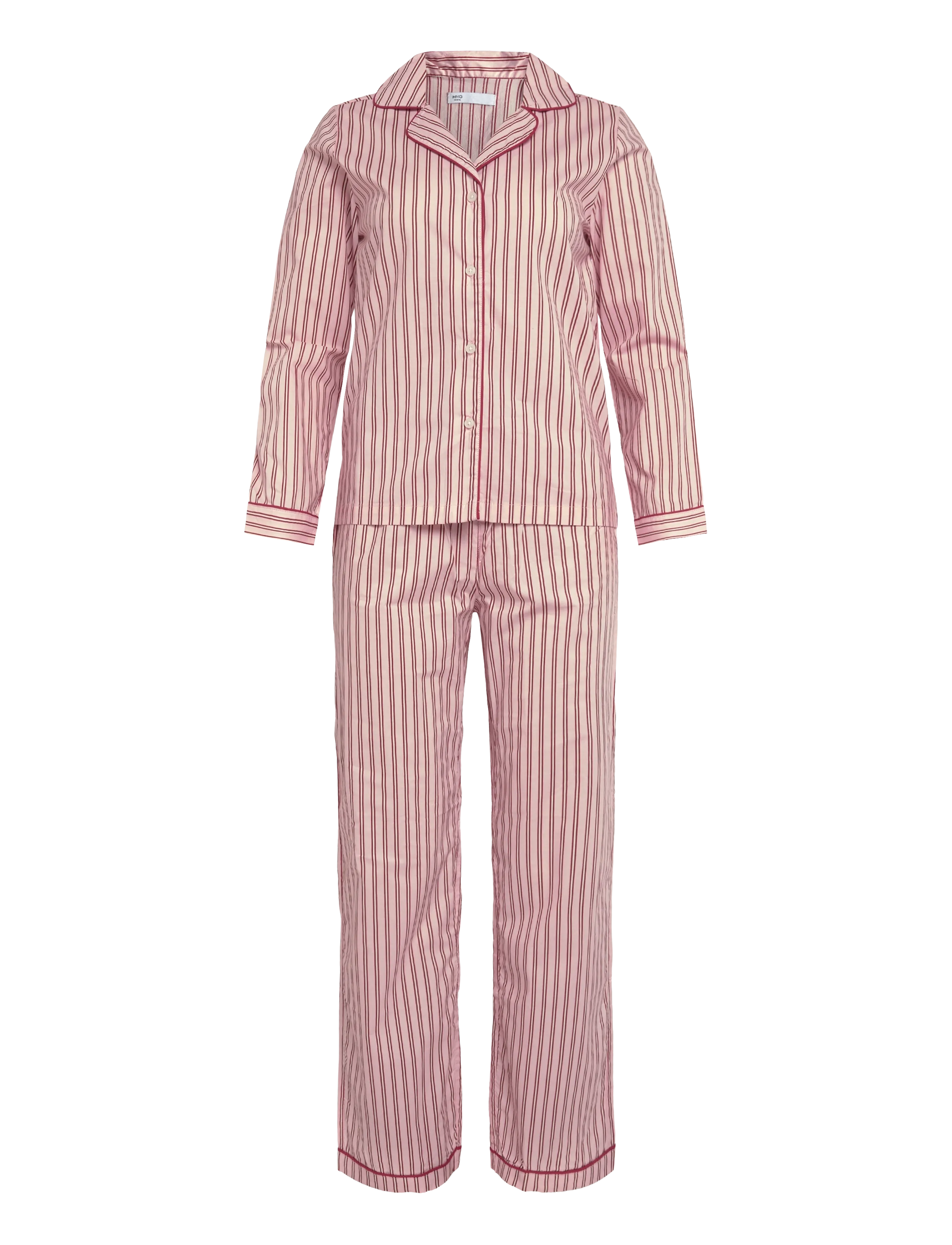 Mango Teen Striped pyjama set - Sovplagg - PINK / pink/rose