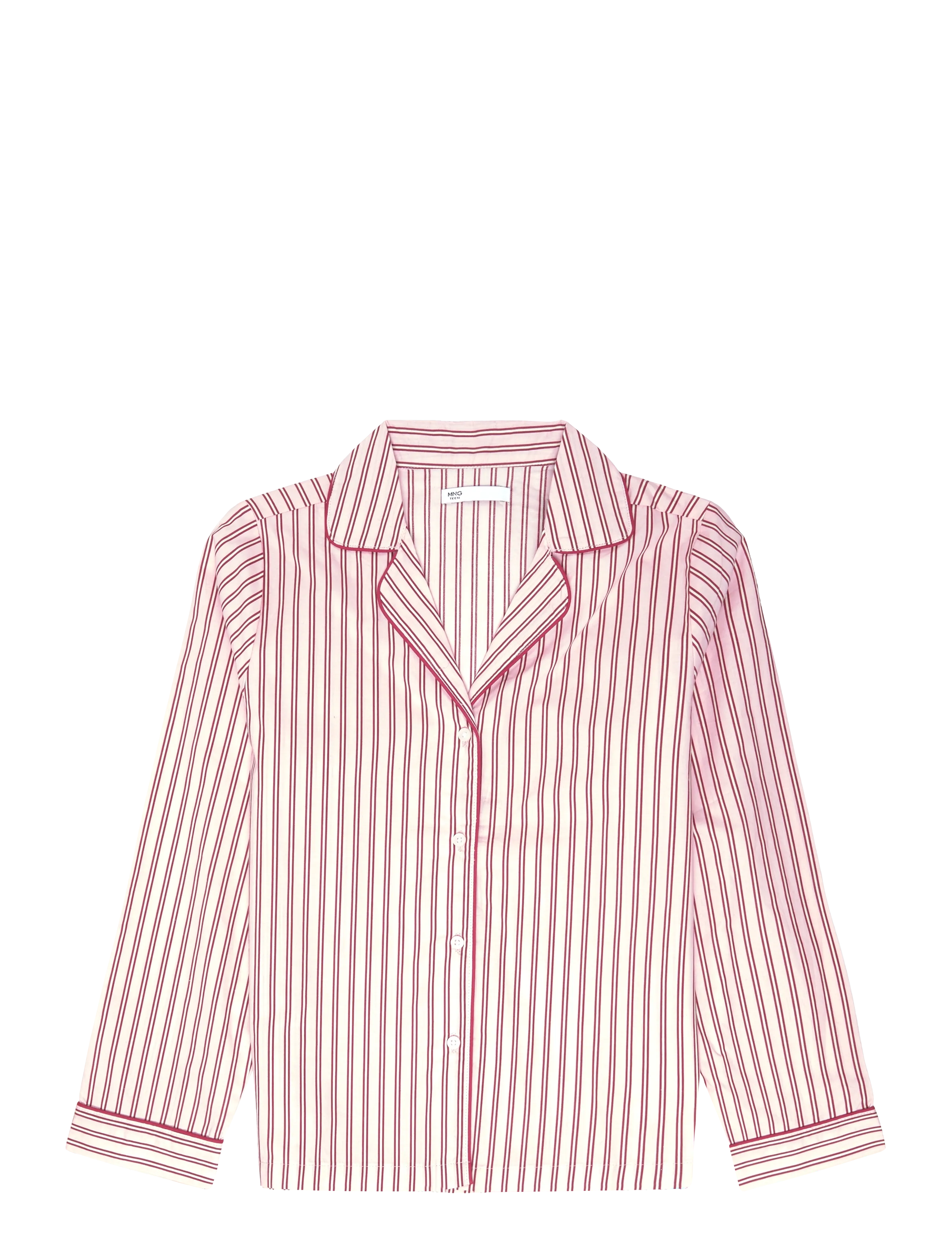 Mango Teen Striped pyjama set - Tøj - PINK / pink/rose
