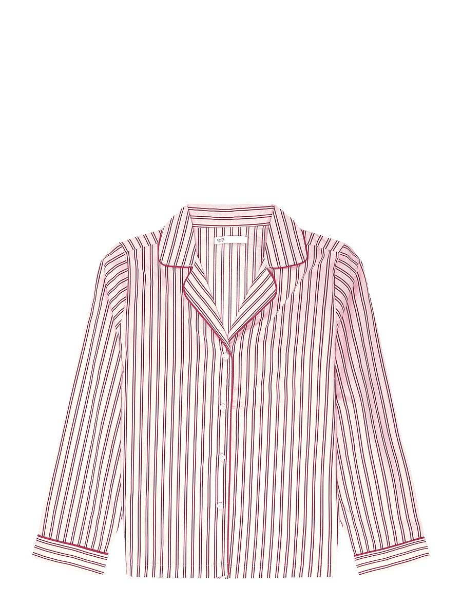 Mango Teen - Striped pyjama set - pyjamassæt - pink - 1
