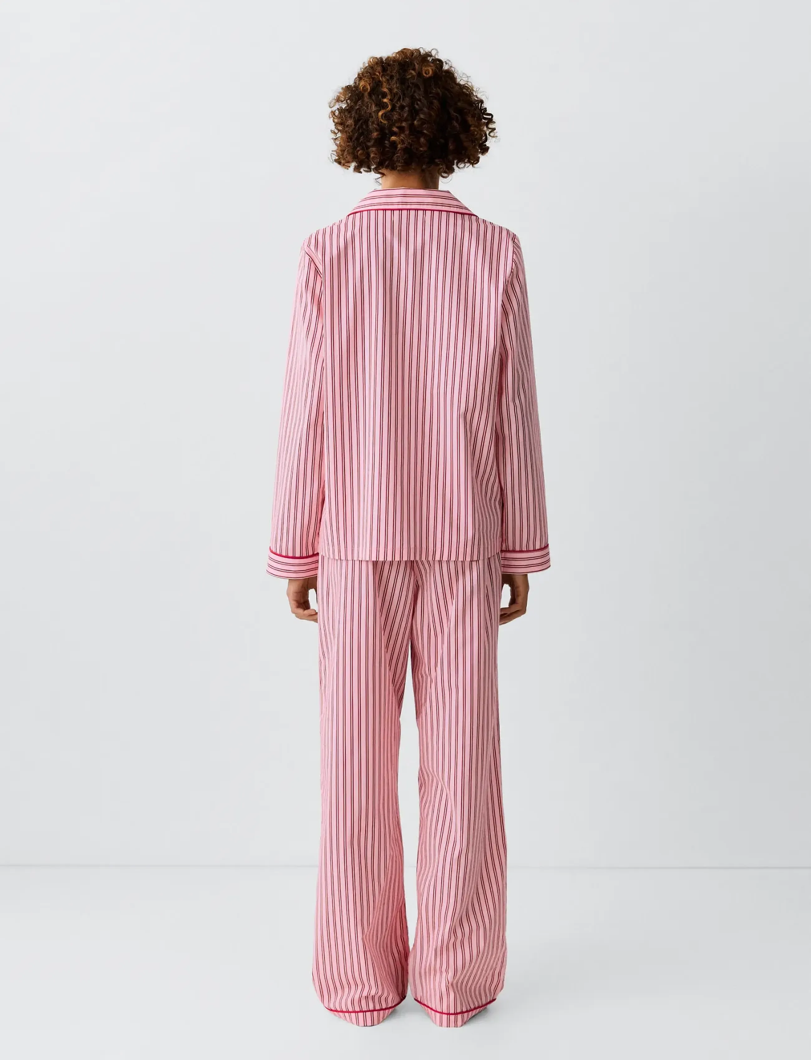 Mango Teen - Striped pyjama set - pyjamassæt - pink - 3