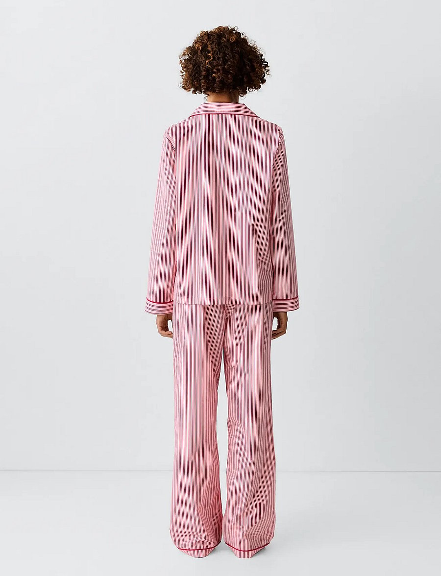 Mango Teen - Striped pyjama set - pyjamassæt - pink - 3