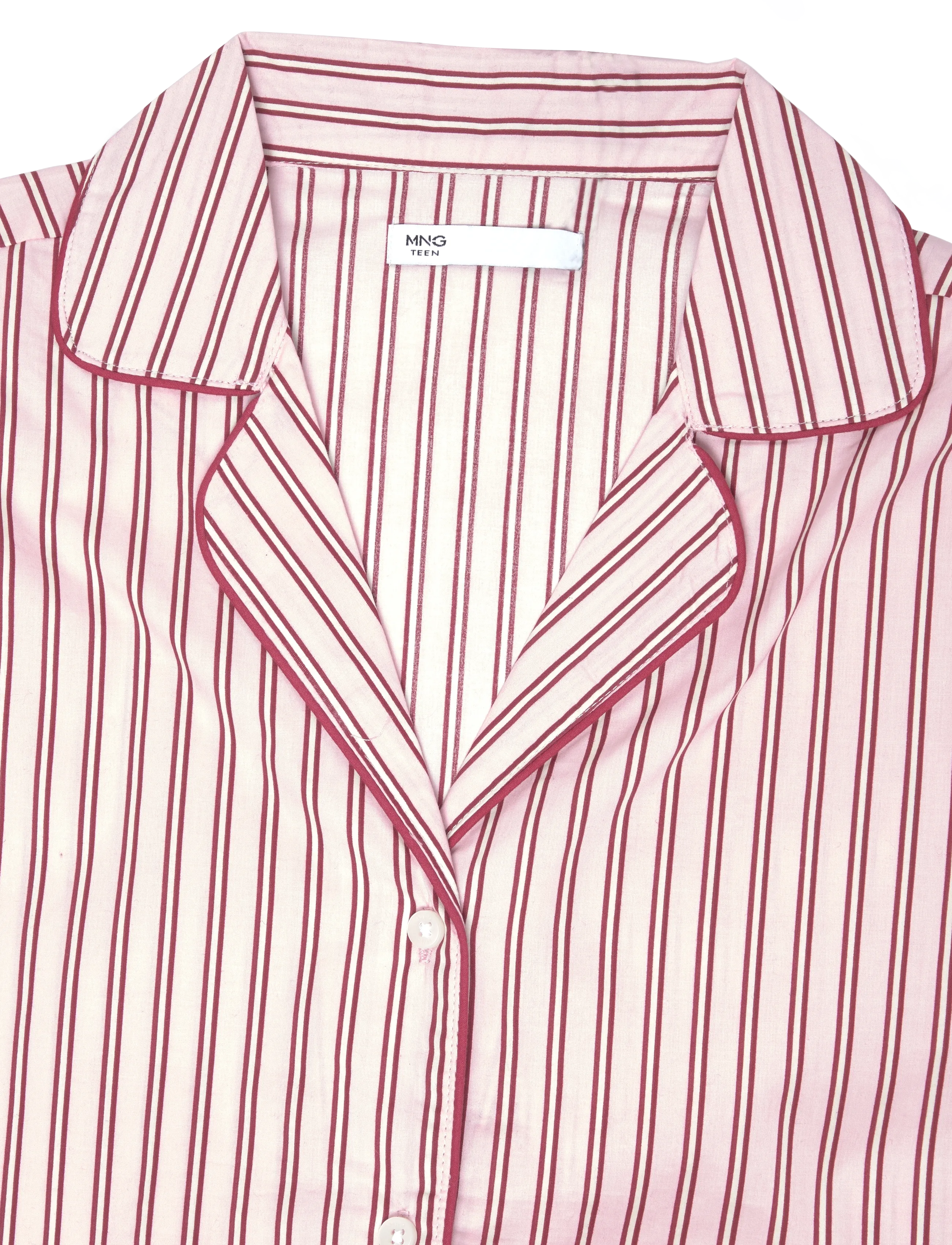 Mango Teen - Striped pyjama set - pyjamassæt - pink - 4