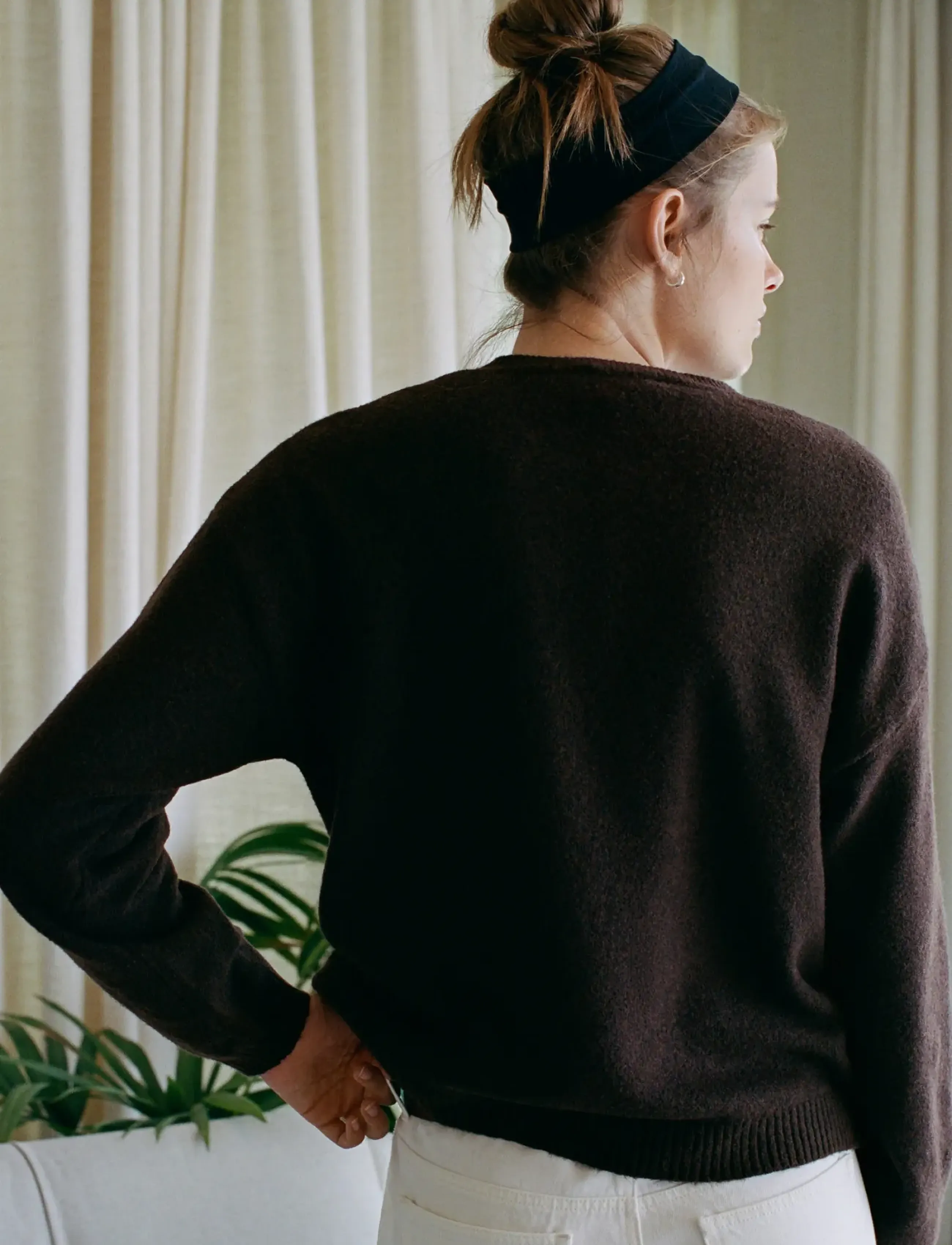 Mango Teen - Ribbed neck sweater - trøjer - brown - 3