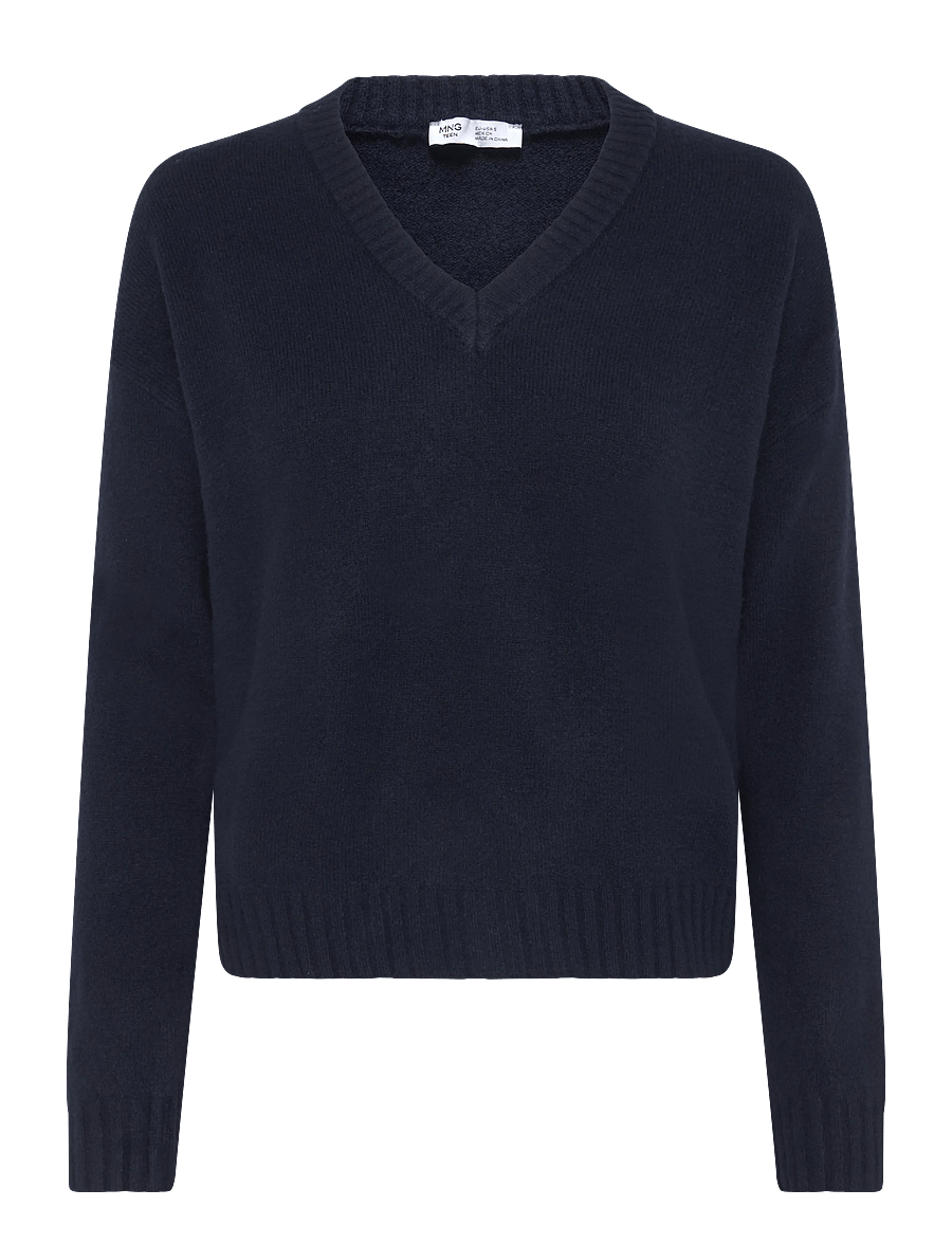 Mango Teen - V-neck sweater - trøjer - navy - 1