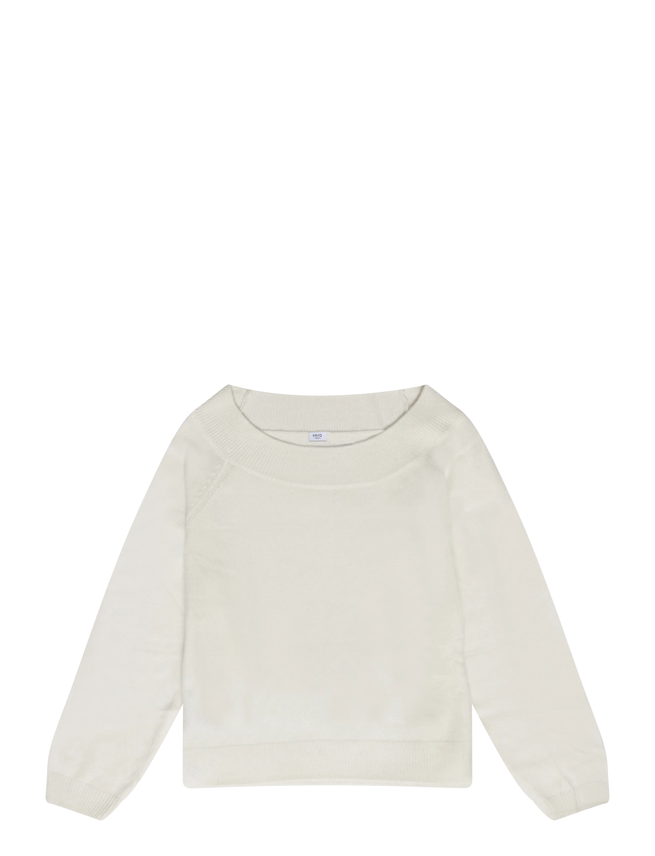 Mango Teen Boat neck sweater - Kläder - NATURAL WHITE / white
