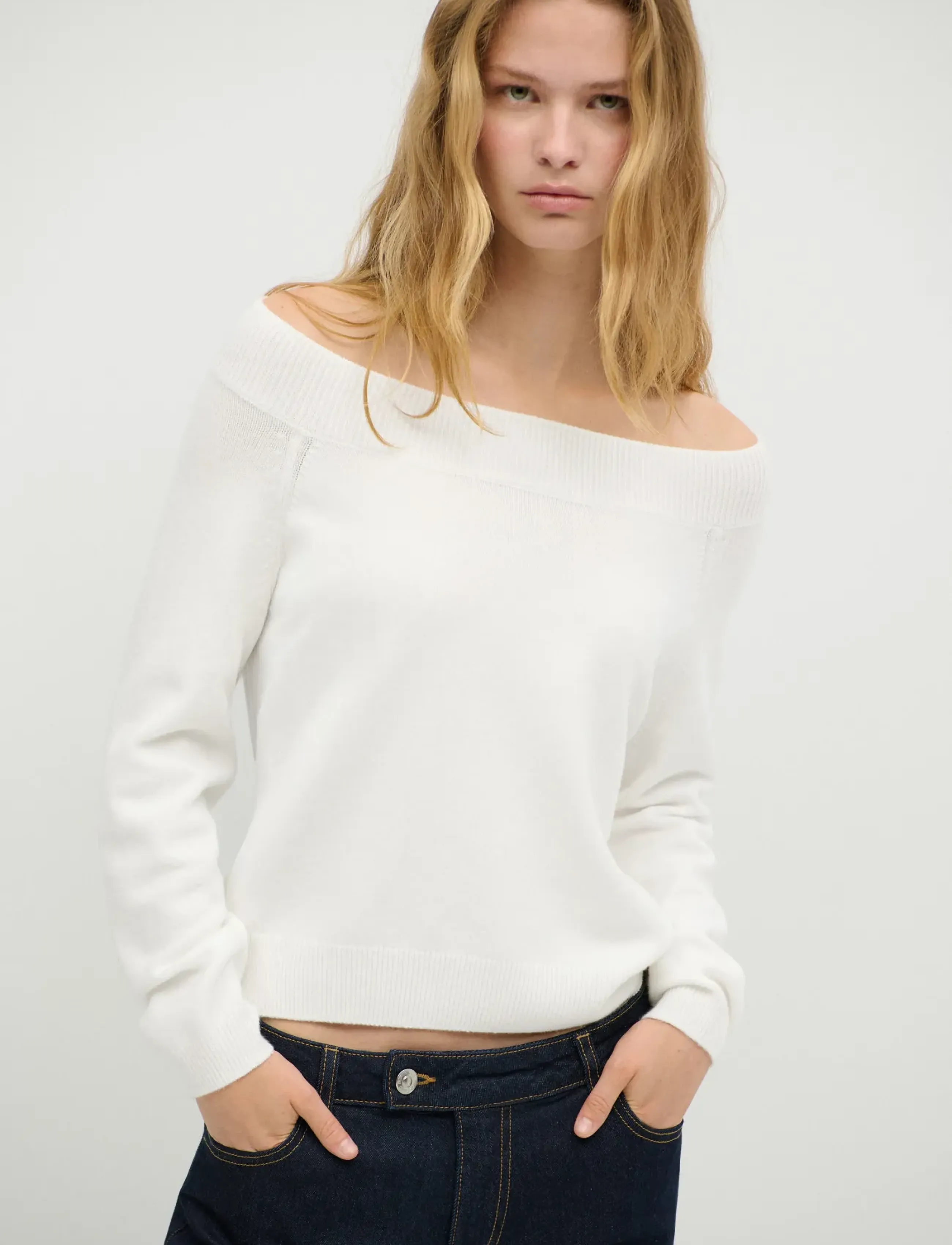 Mango Teen - Boat neck sweater - natural white - 0