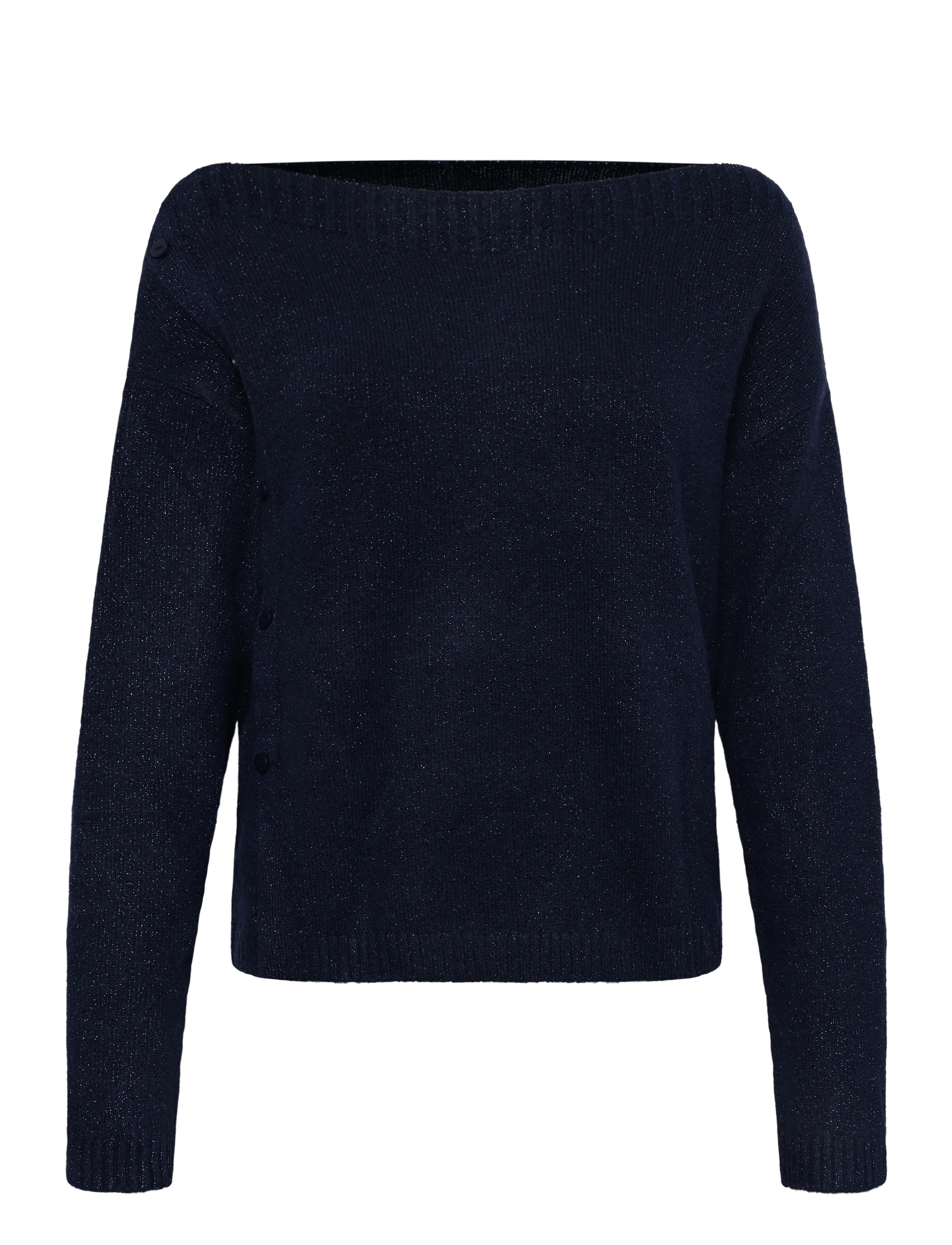 Mango Teen Lurex Jumper With Buttons, Børn, Strikket Jumper Med Knapper, Navy, Str: XS